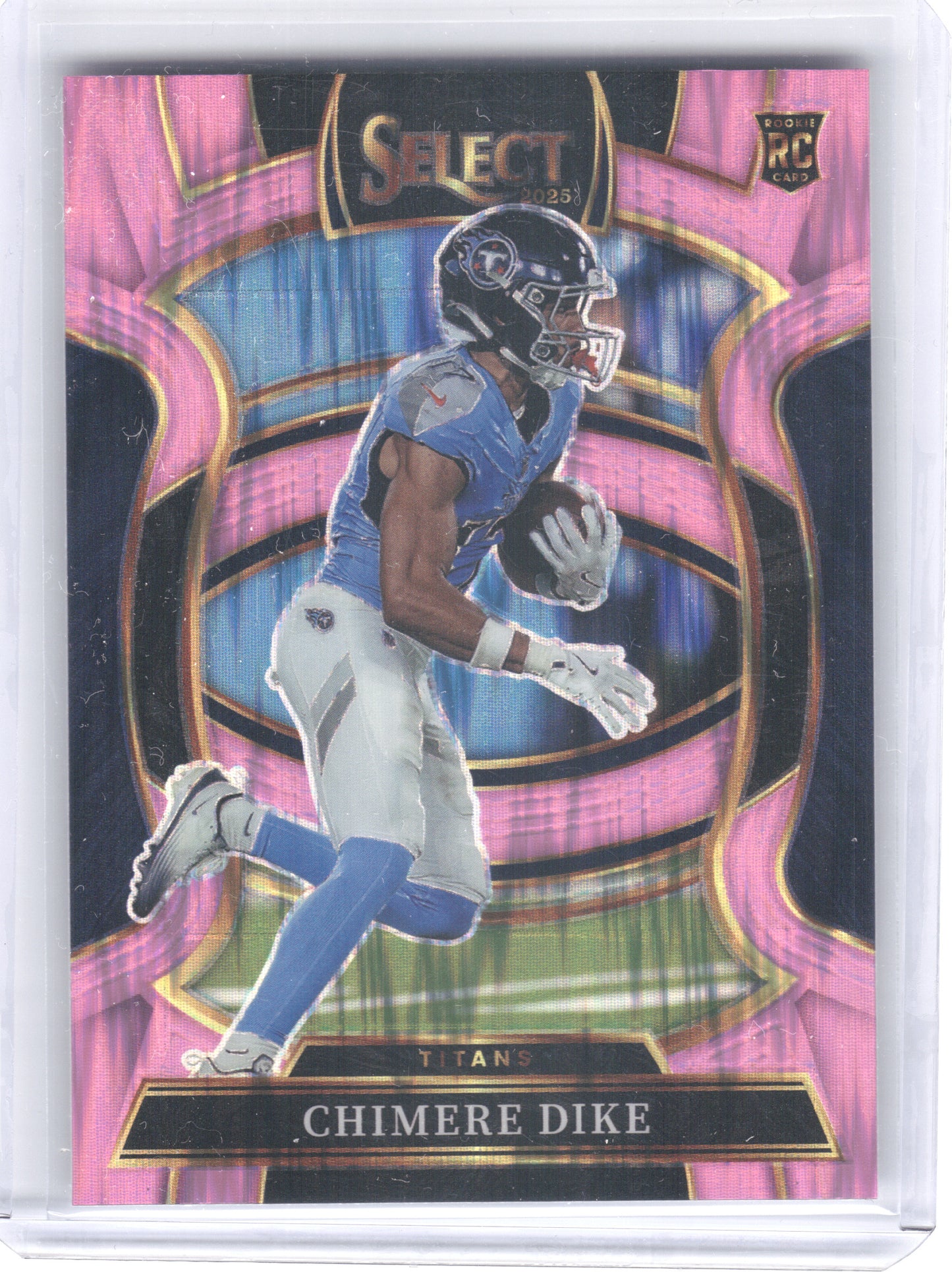2025 Panini Select #27 Chimere Dike Pink Prizm Shock Tennessee Titans