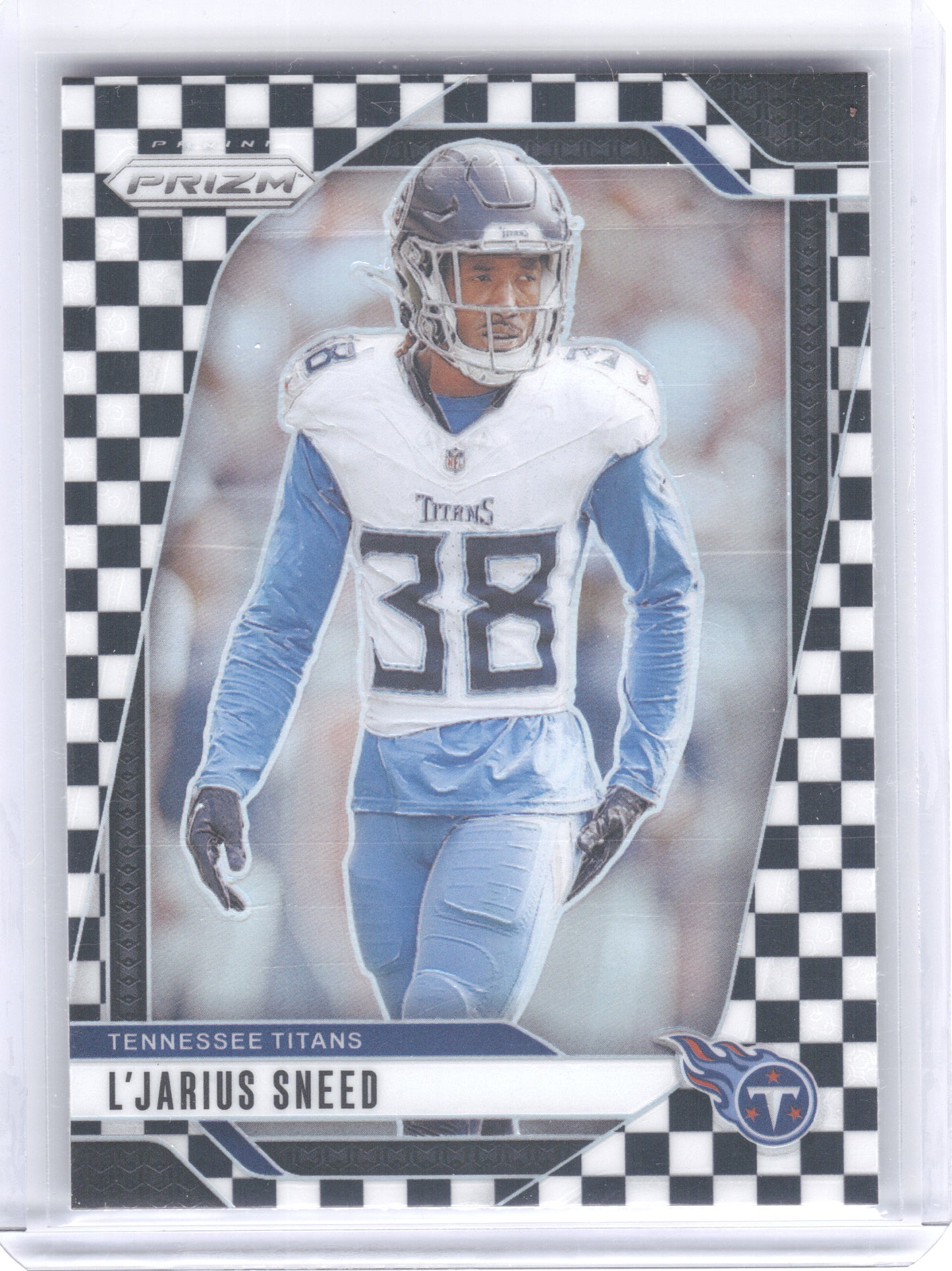2024 Panini Prizm #283 L'Jarius Sneed Black and White Checker Tennessee Titans