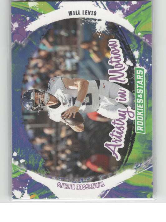 2024 Panini Rookies & Stars #AIM-WLS Will Levis Artistry in Motion Tennessee Titans