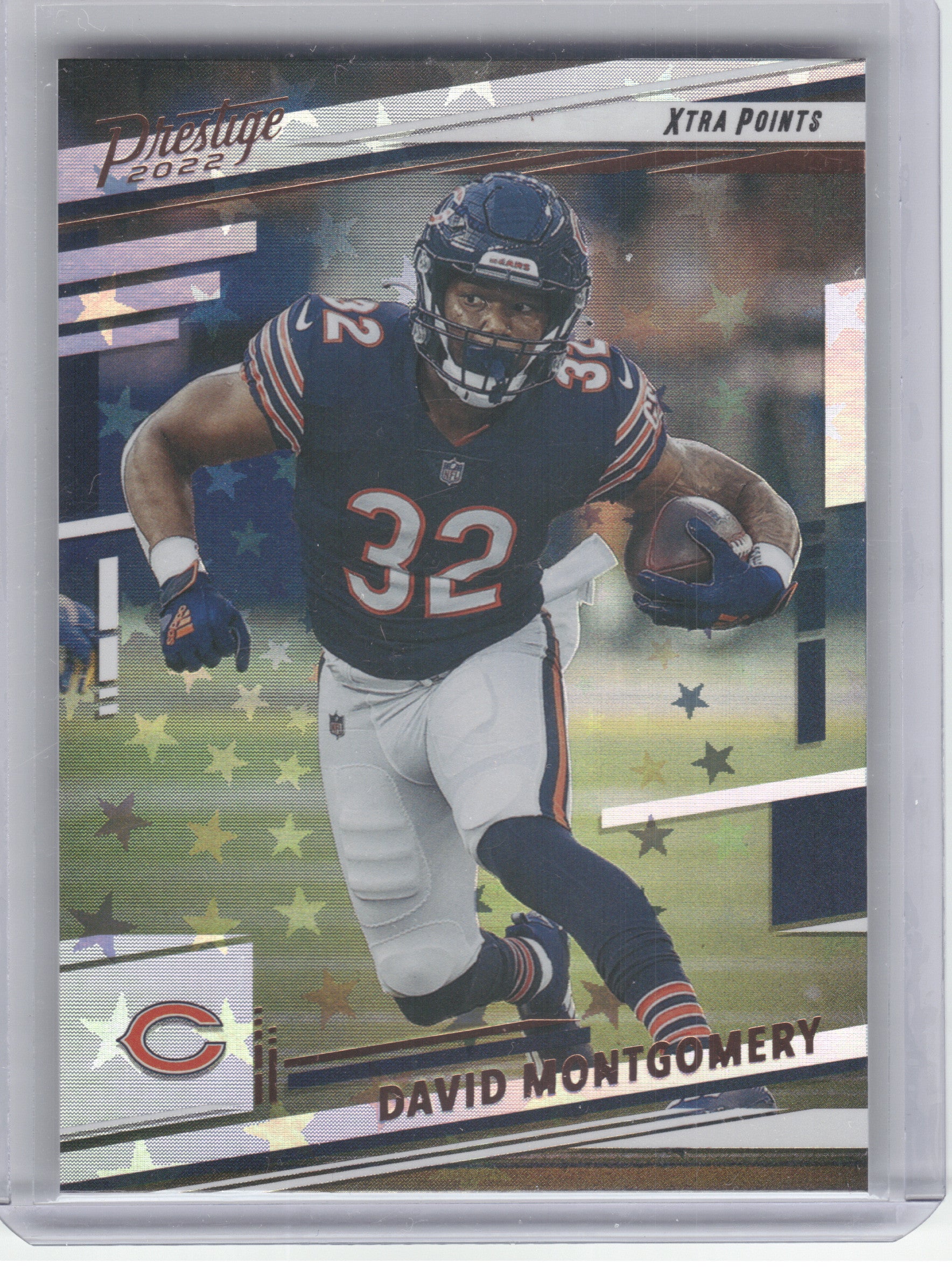 2022 Panini Prestige #49 David Montgomery Xtra Points Astral Chicago Bears