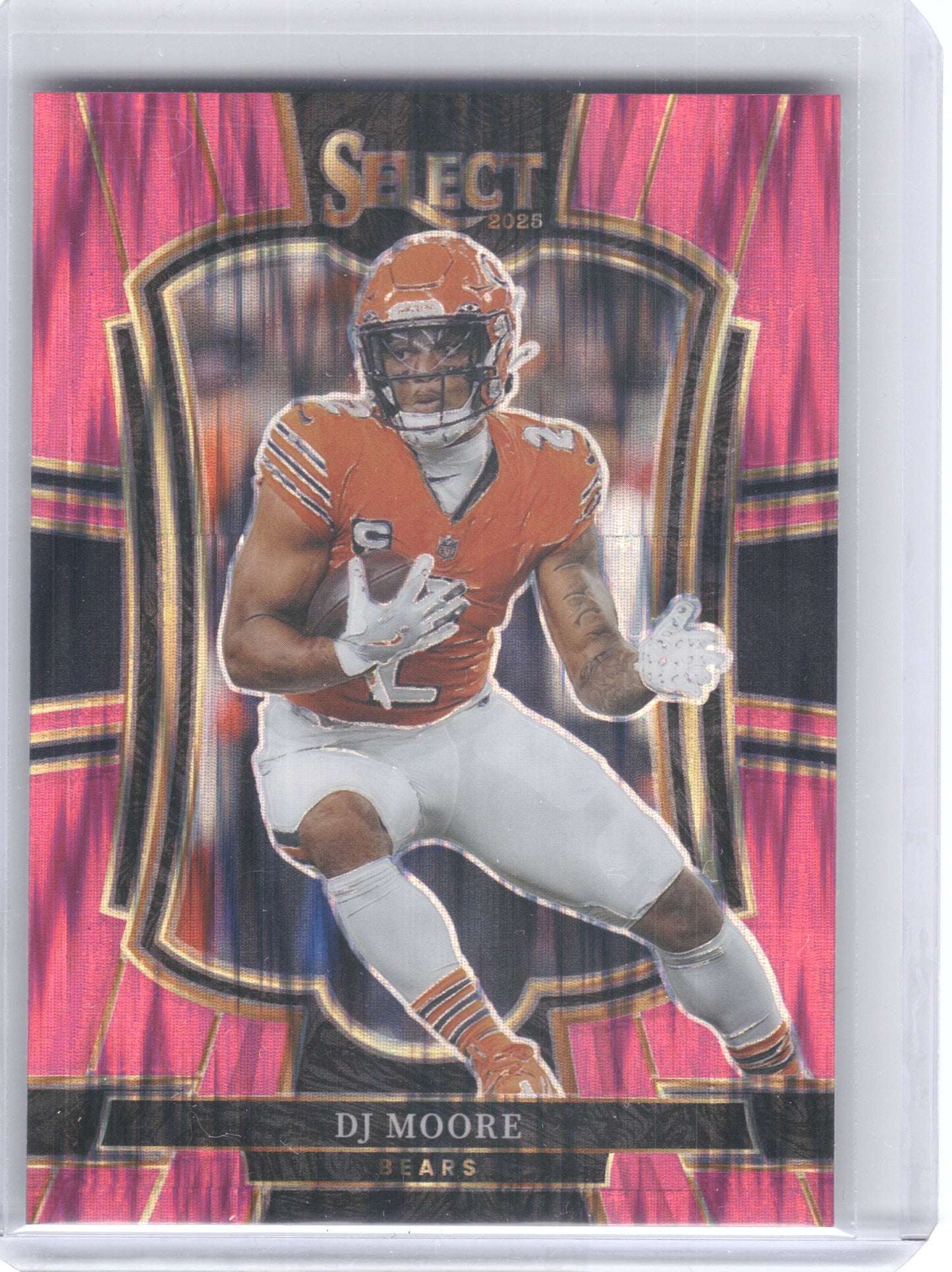 2025 Panini Select #173 DJ Moore Pink Prizm Shock Chicago Bears