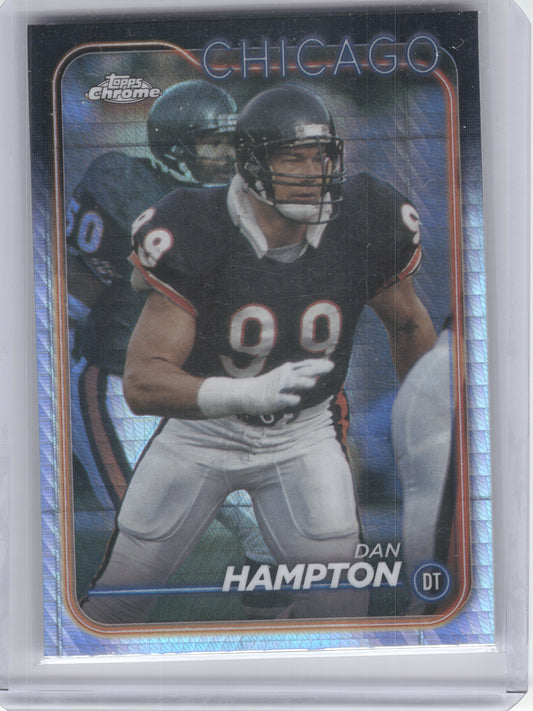 2024 Topps Chrome #22 Dan Hampton Prism Refractor Chicago Bears