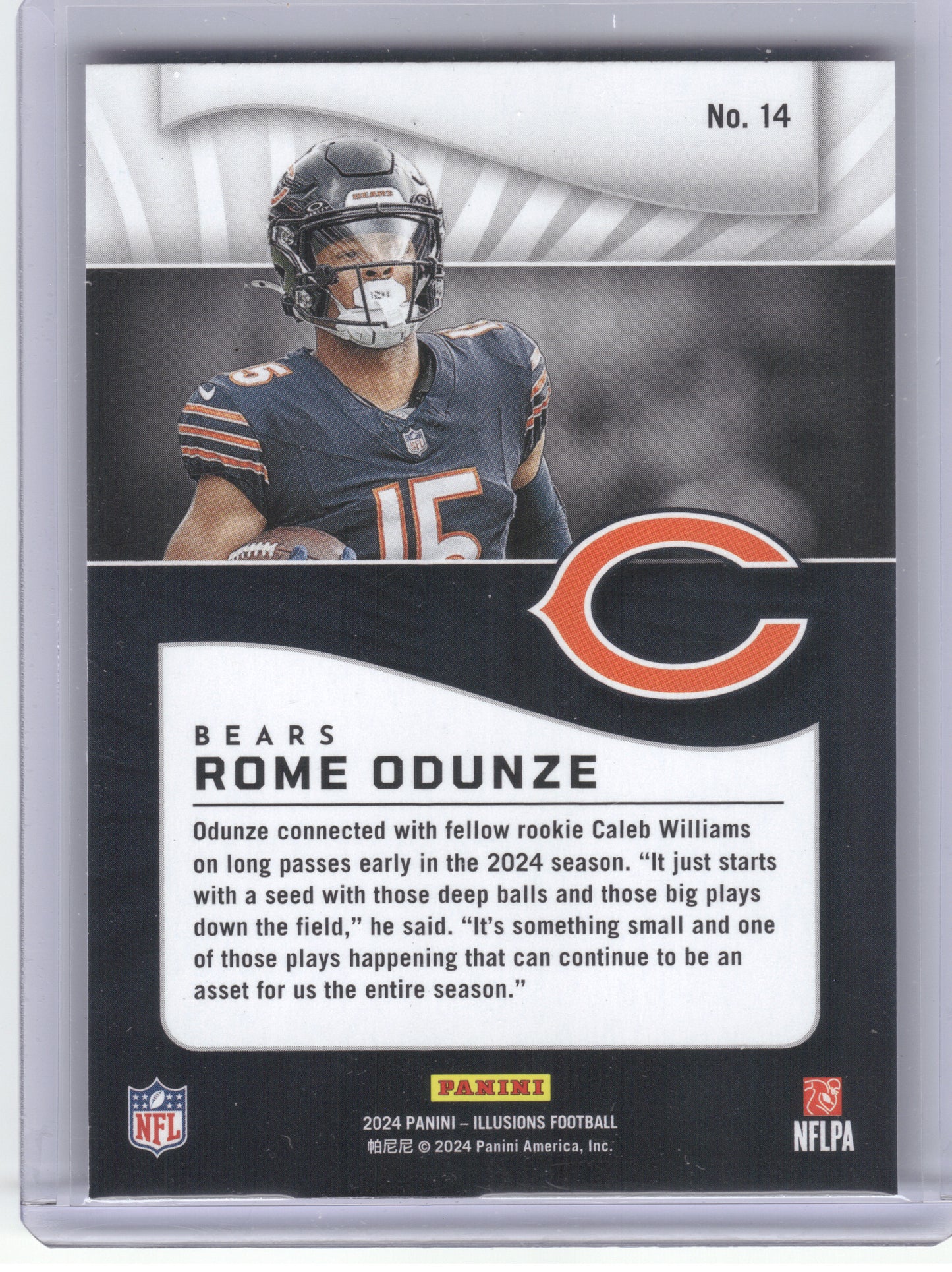 2024 Panini Illusions #14 Rome Odunze Retail Chicago Bears RC