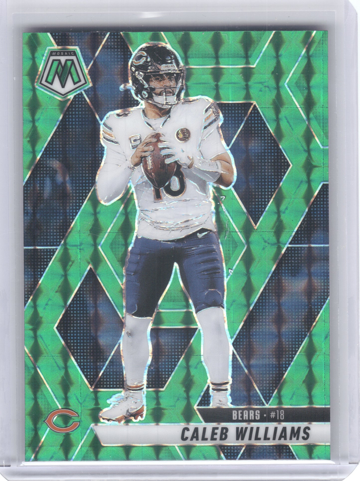2025 Panini Mosaic #22 Caleb Williams Mosaic Green Chicago Bears