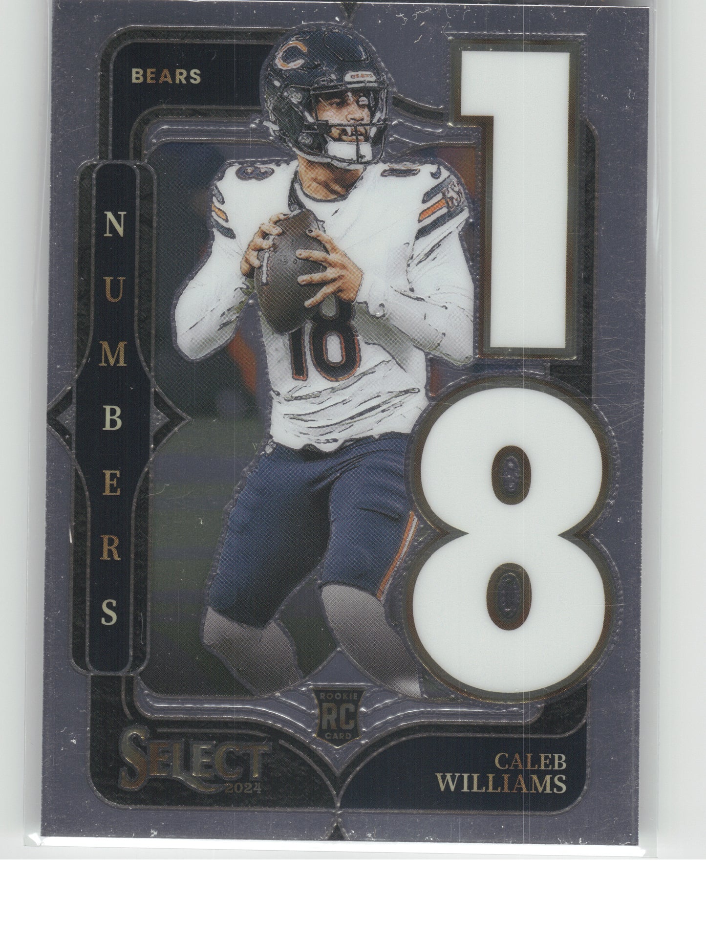 2024 Panini Select #19 Caleb Williams Select Numbers Chicago Bears