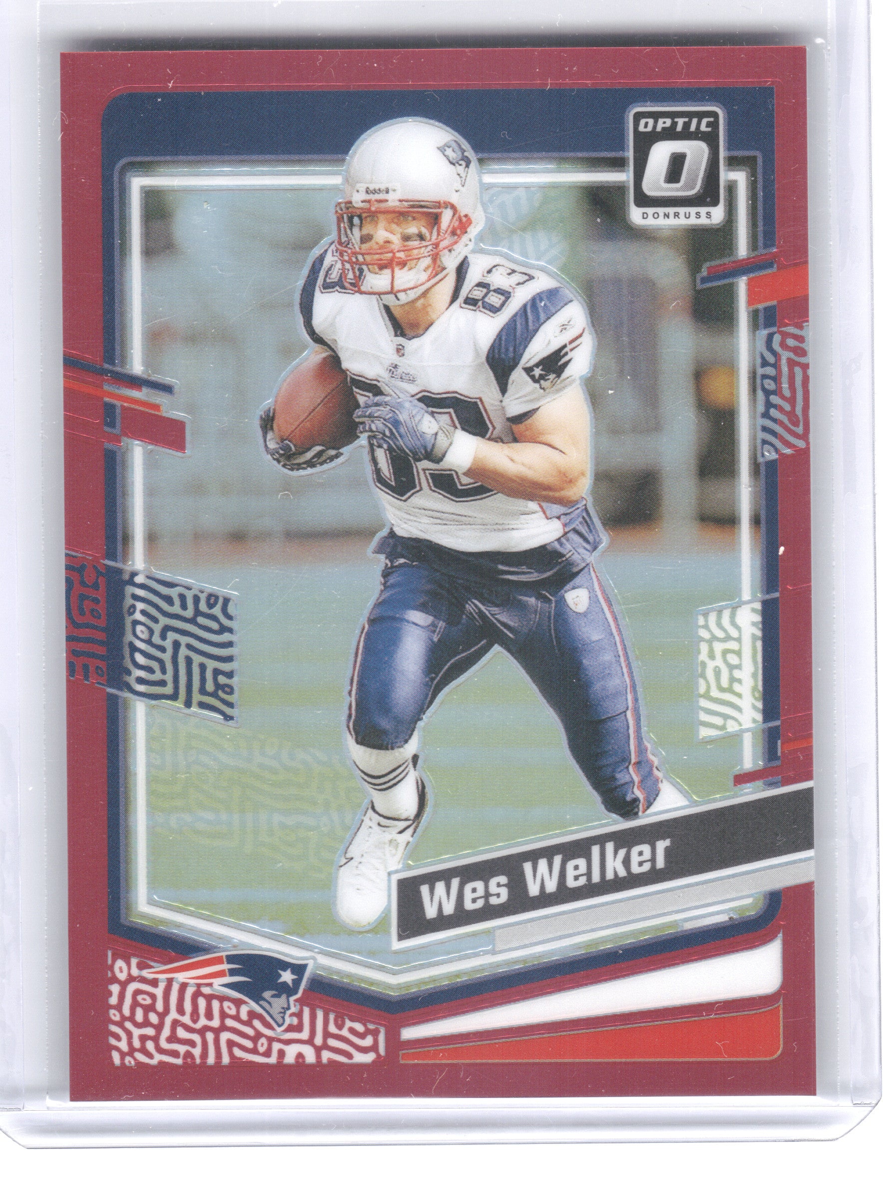 2023 Donruss Optic #133 Wes Welker Red #/99 New England Patriots SN