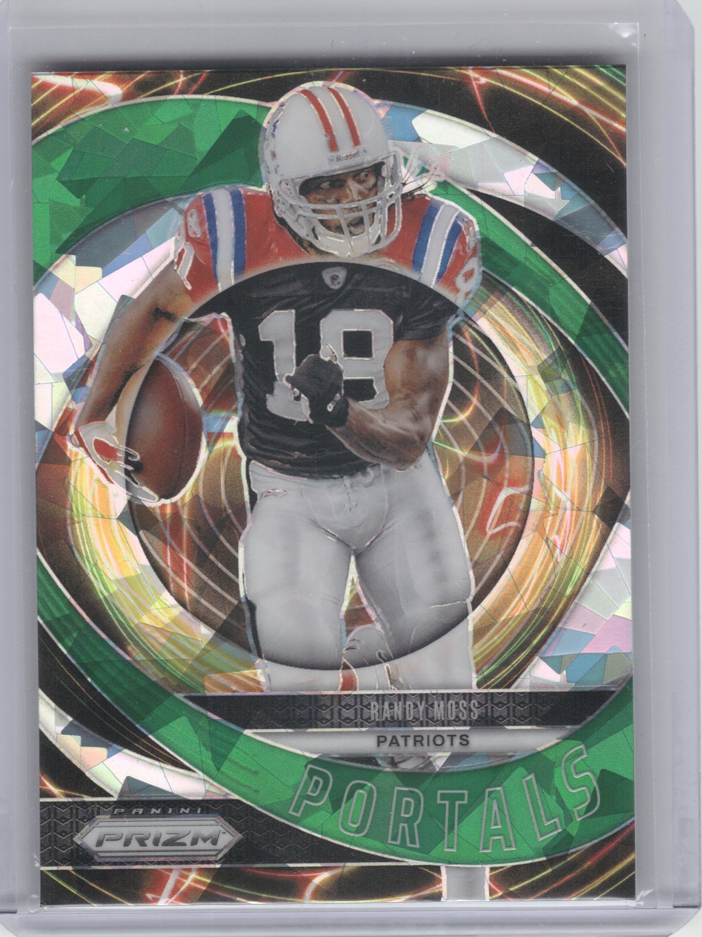 2024 Panini Prizm #3 Randy Moss Portals Green Ice Prizm