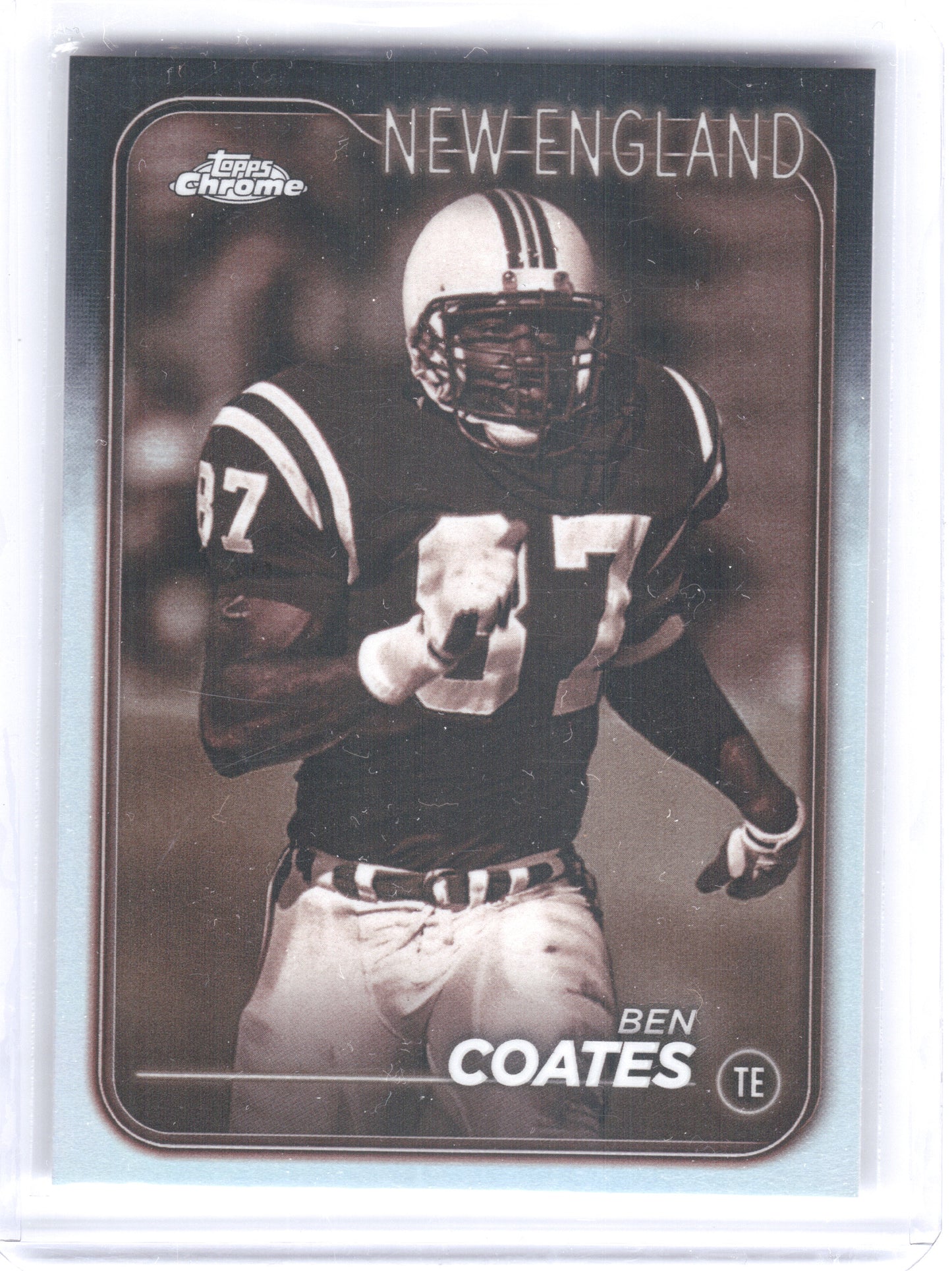 2024 Topps Chrome #133 Ben Coates Sepia Refractor New England Patriots