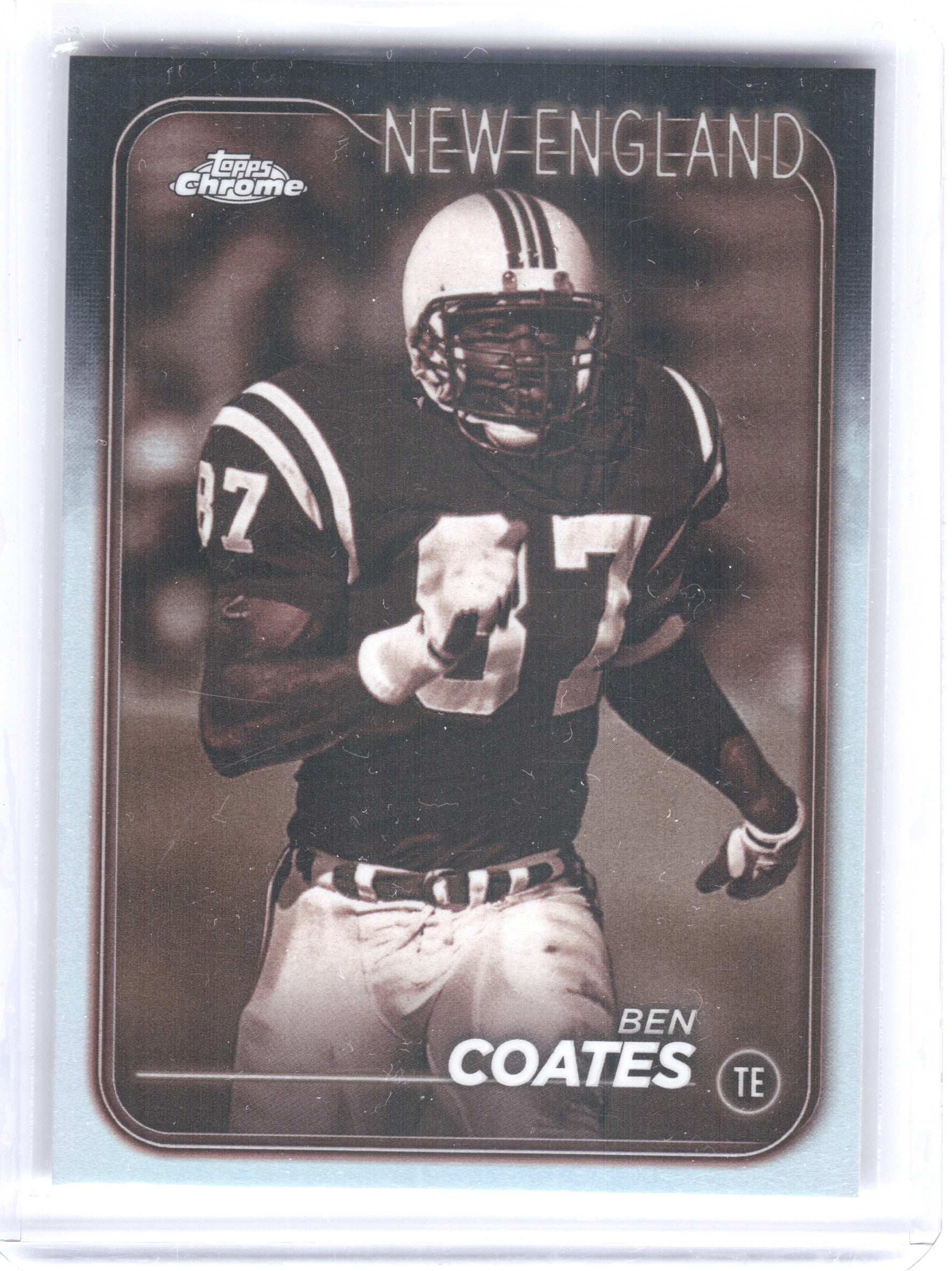 2024 Topps Chrome #133 Ben Coates Sepia Refractor New England Patriots