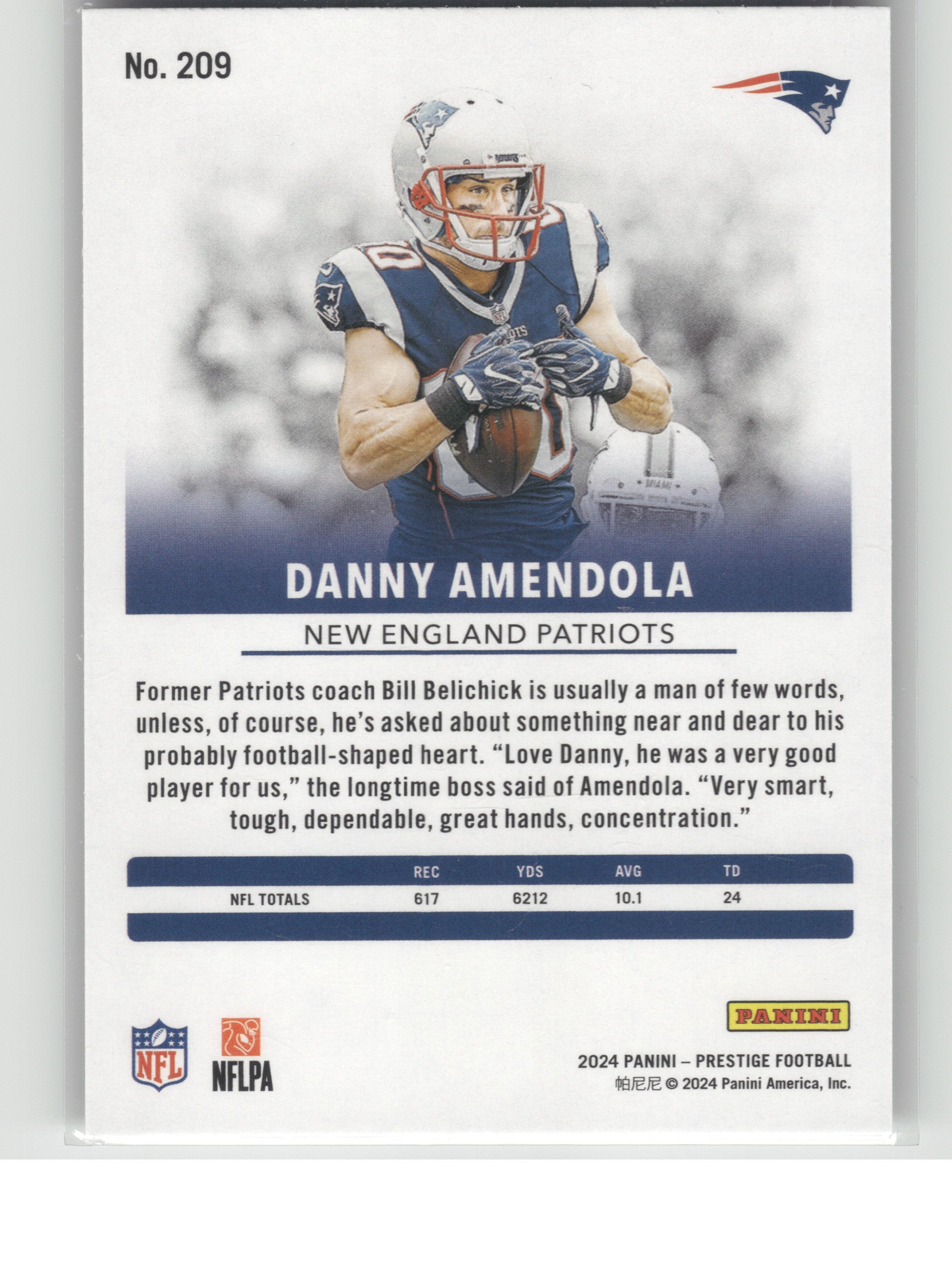 2024 Panini Prestige #209 Danny Amendola Hyper Xtra Points New England Patriots