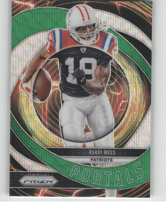 2024 Panini Prizm #3 Randy Moss Portals Wave Green Prizm