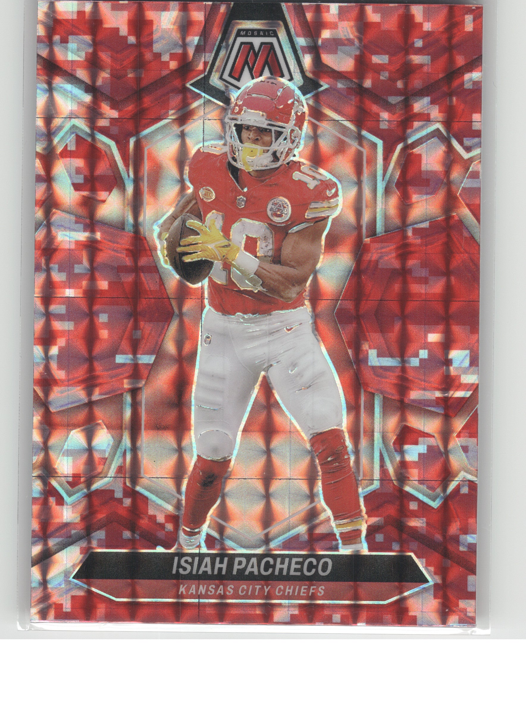 2024 Panini Mosaic #107 Isiah Pacheco Mosaic Camo Pink Kansas City Chiefs