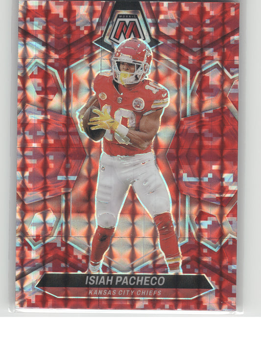 2024 Panini Mosaic #107 Isiah Pacheco Mosaic Camo Pink Kansas City Chiefs