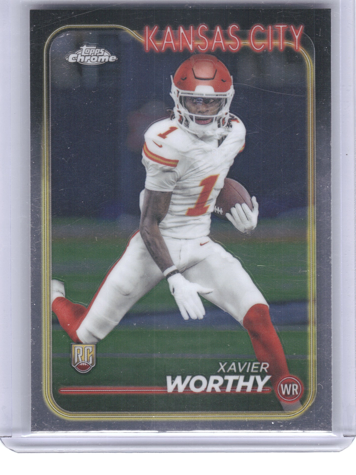 2024 Topps Chrome #208 Xavier Worthy Kansas City Chiefs RC
