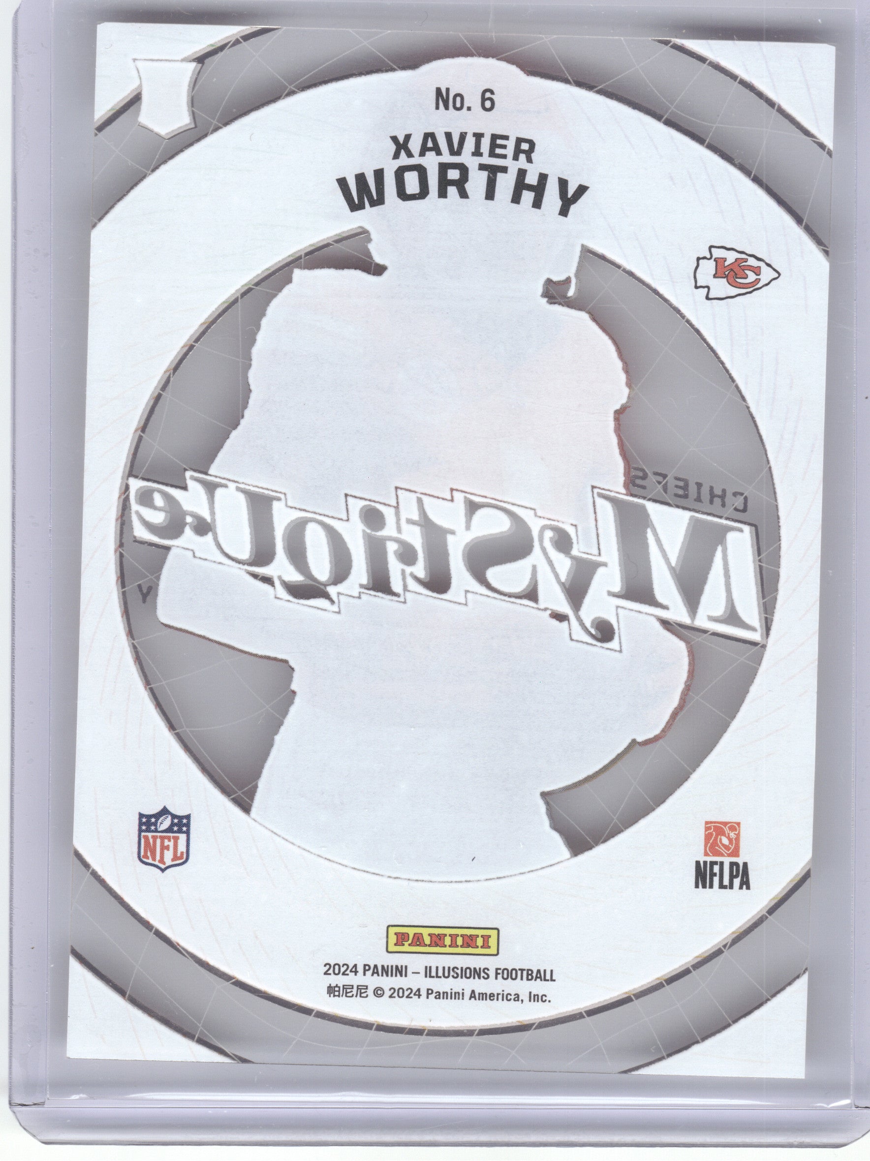 2024 Panini Illusions #6 Xavier Worthy Mystique Kansas City Chiefs