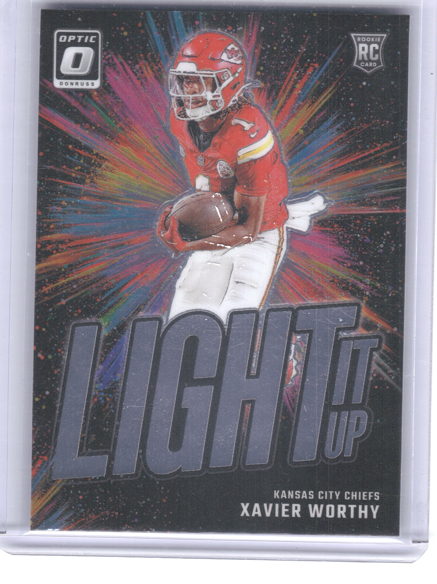 2024 Donruss Optic #9 Xavier Worthy Light It Up Kansas City Chiefs