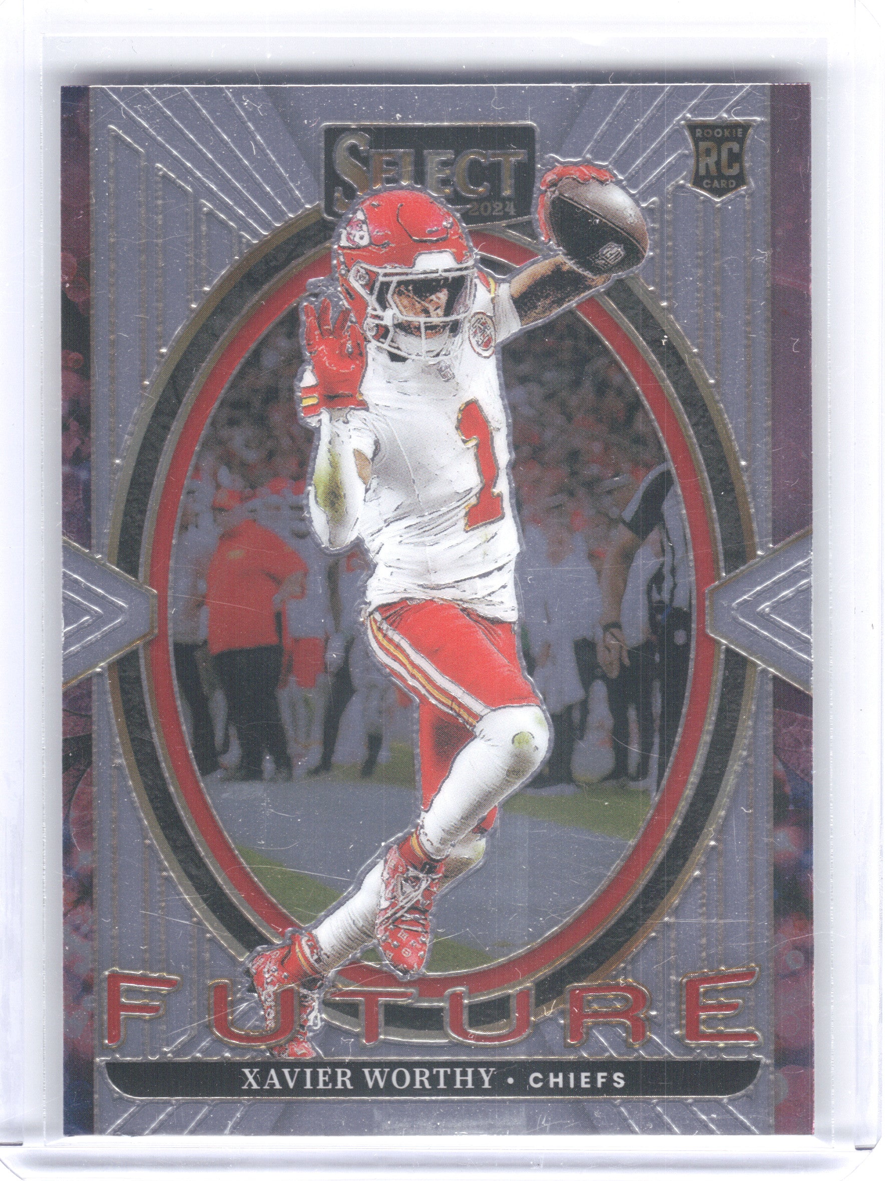 2024 Panini Select #8 Xavier Worthy Select Future Kansas City Chiefs