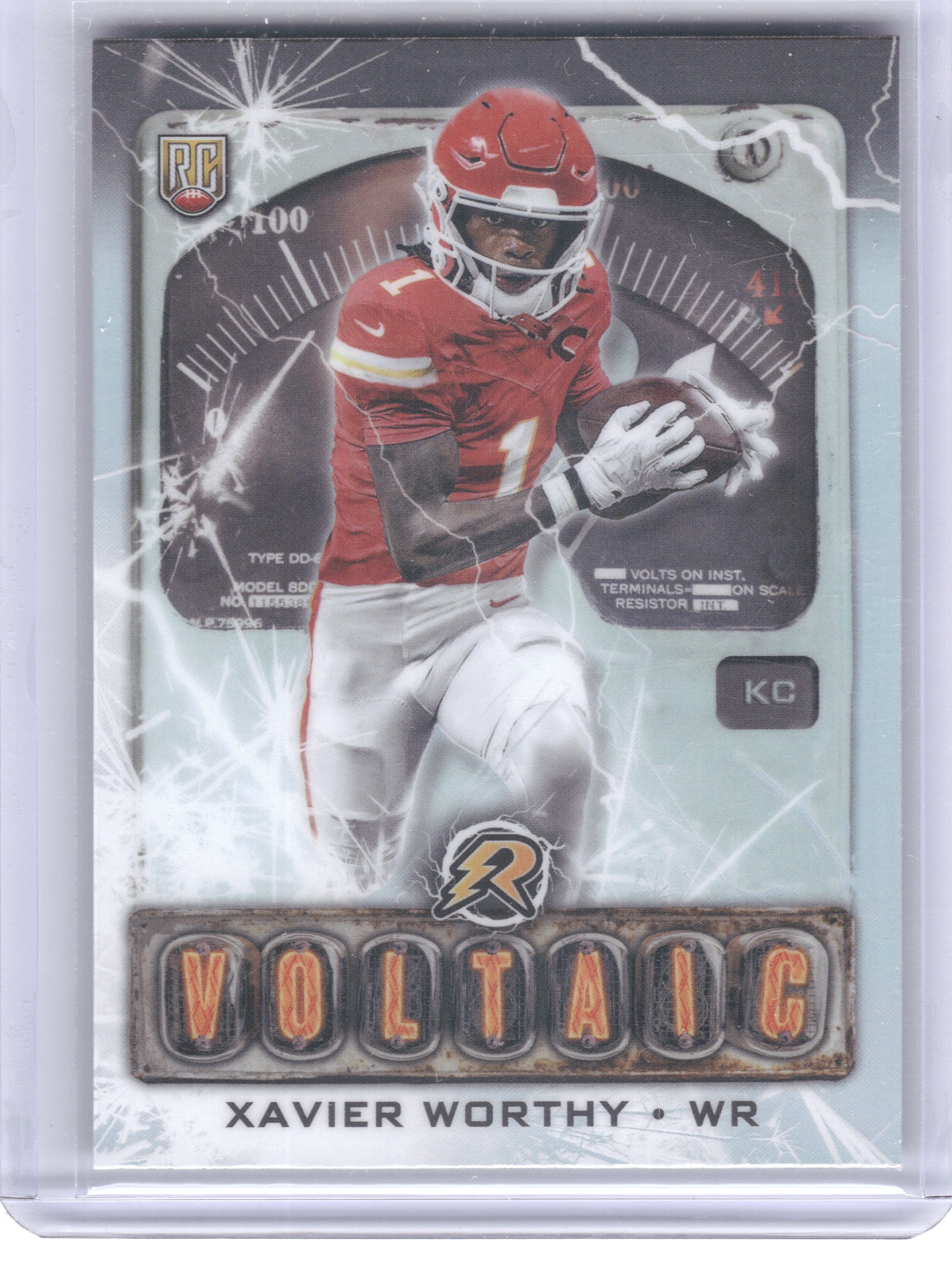 2024 Topps Resurgence #V-8 Xavier Worthy Voltaic Kansas City Chiefs
