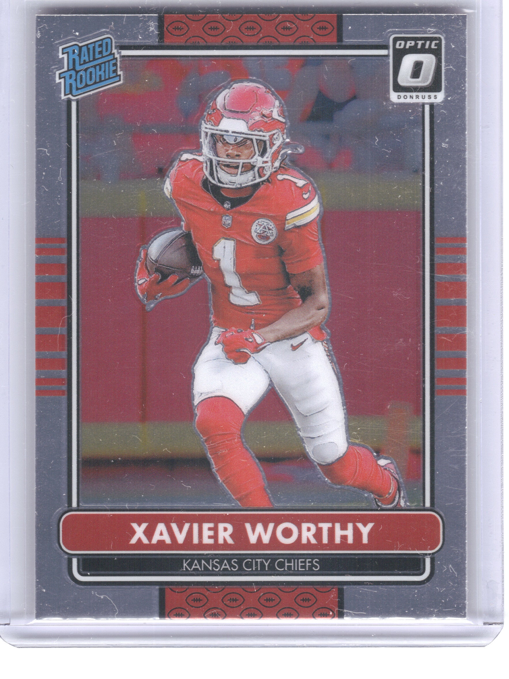 2024 Donruss Optic #8 Xavier Worthy 2014 Retro Series Kansas City Chiefs