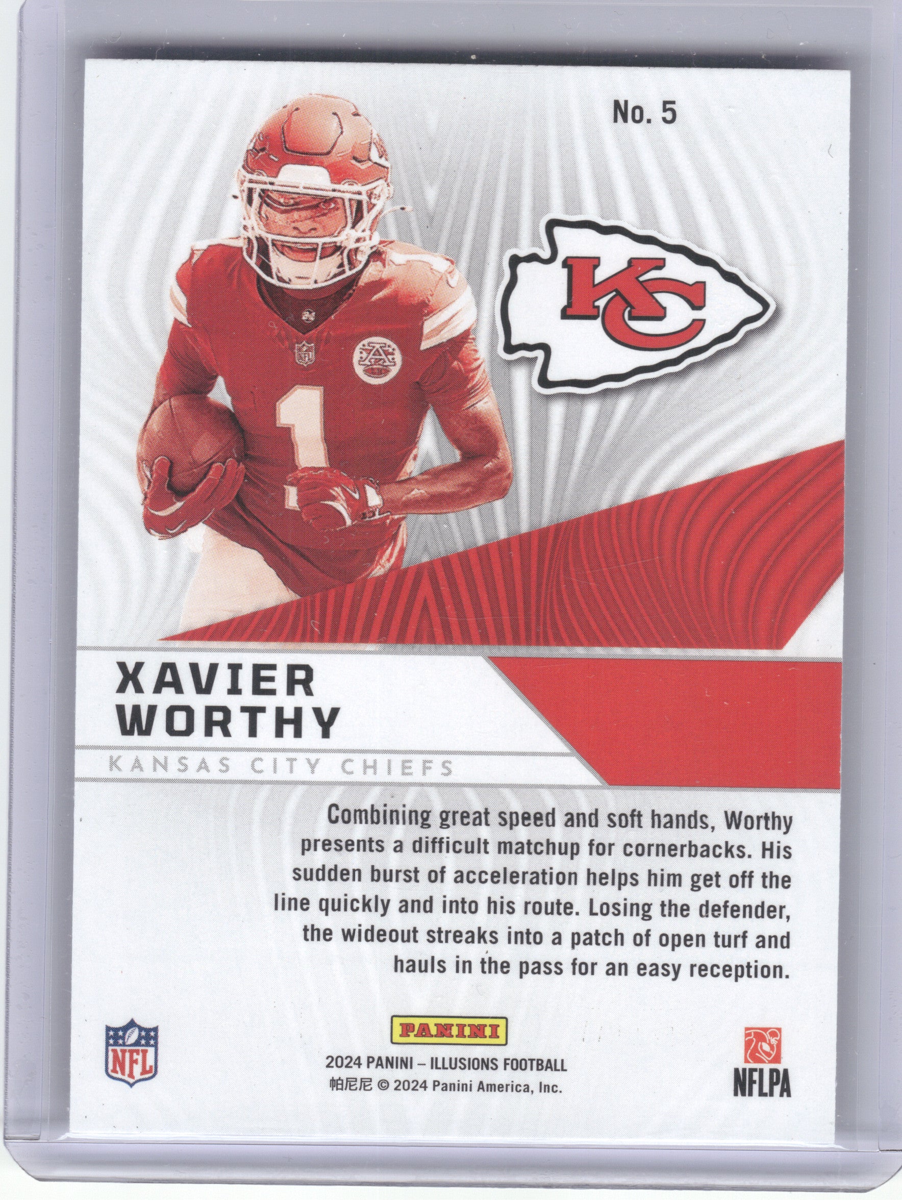 2024 Panini Illusions #5 Xavier Worthy Kansas City Chiefs