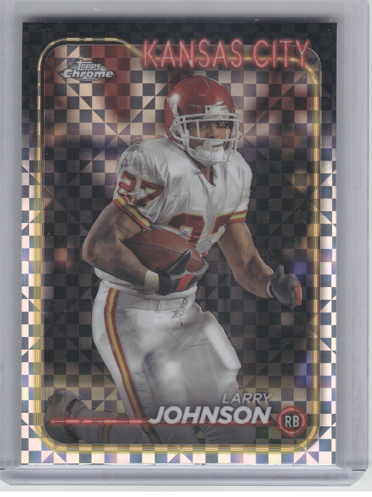 2024 Topps Chrome #99 Larry Johnson X-Fractor Kansas City Chiefs