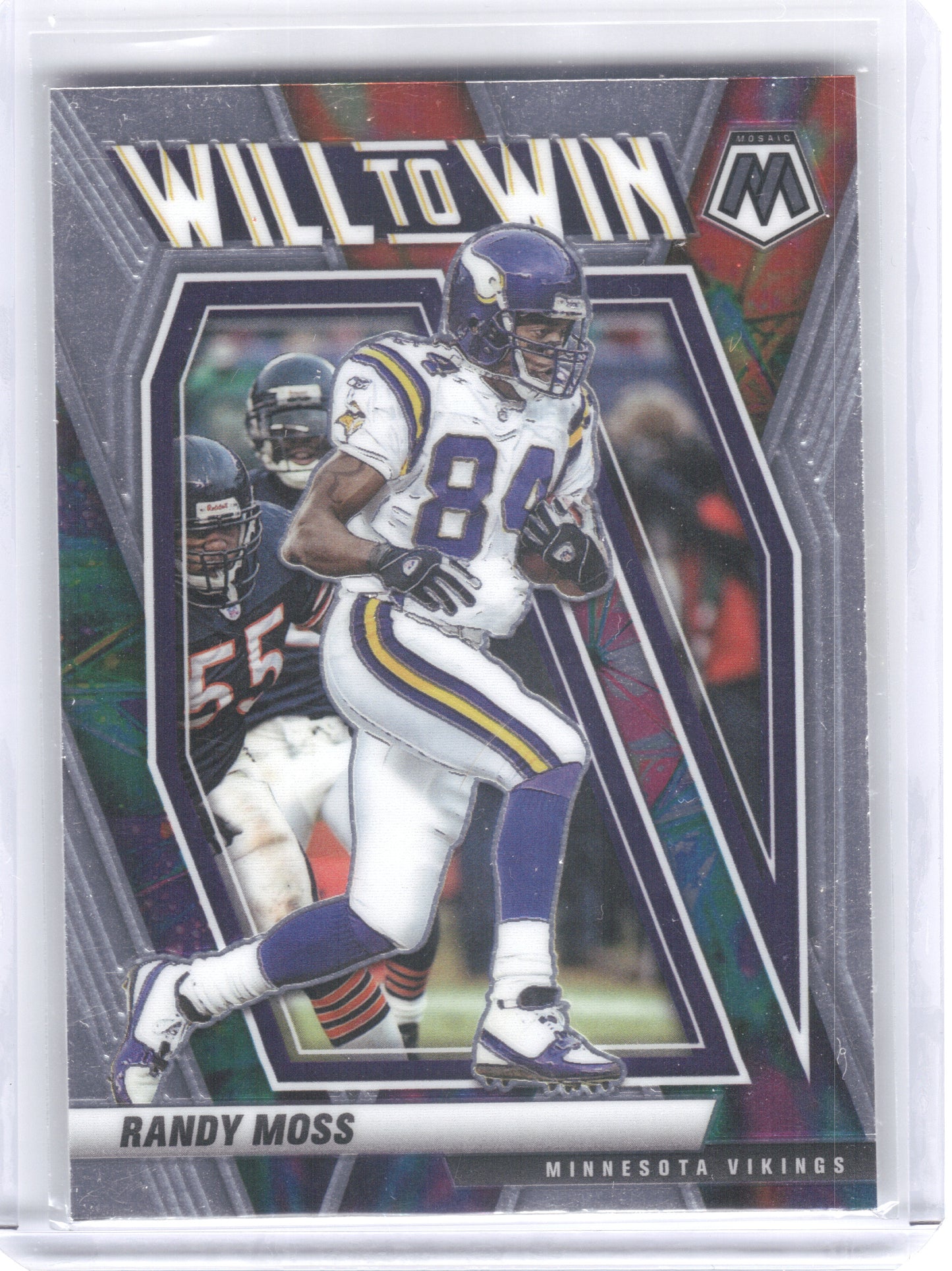 2021 Panini Mosaic #WW-19 Randy Moss Will to Win Minnesota Vikings
