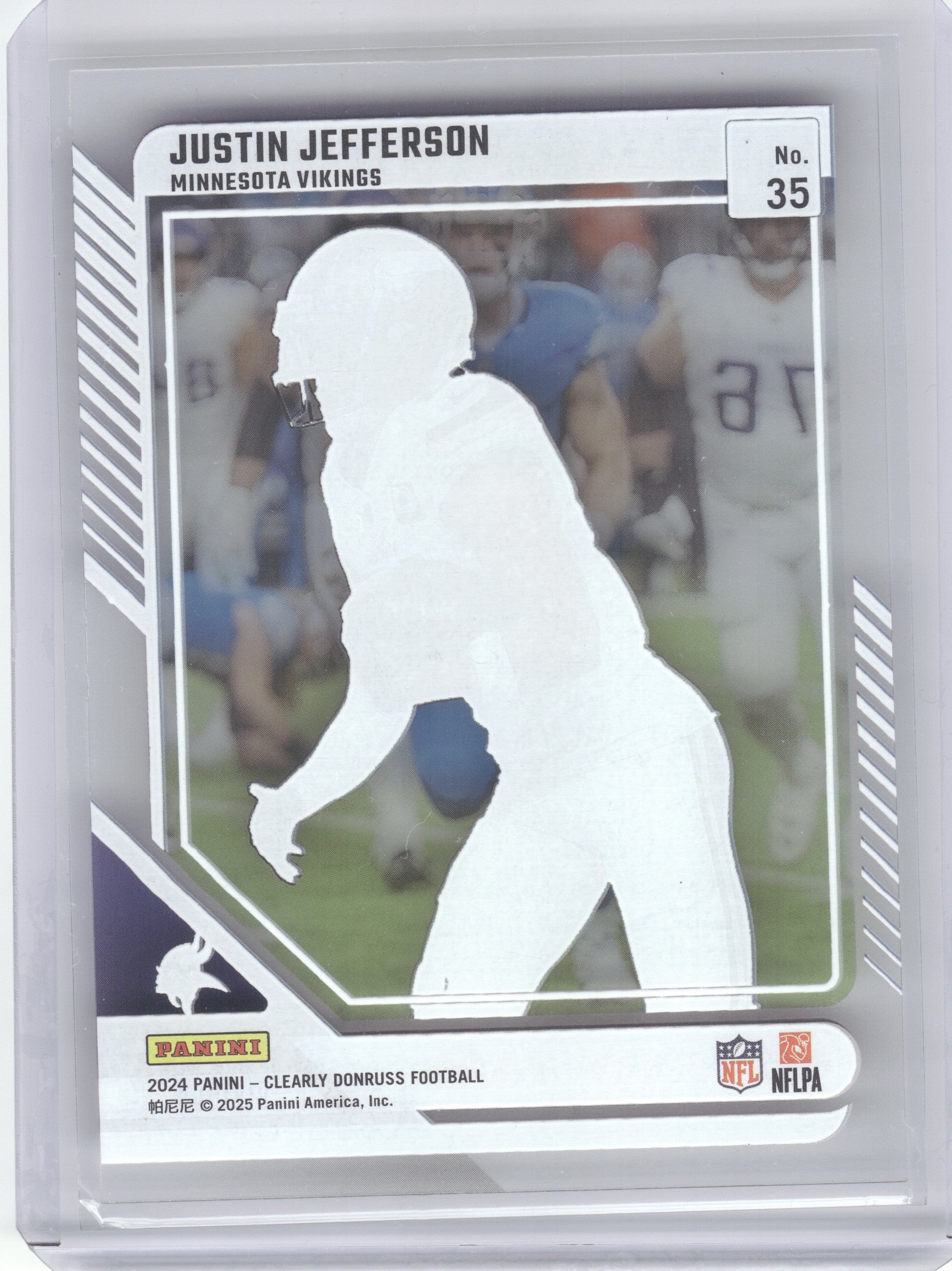2024 Clearly Donruss #35 Justin Jefferson Minnesota Vikings