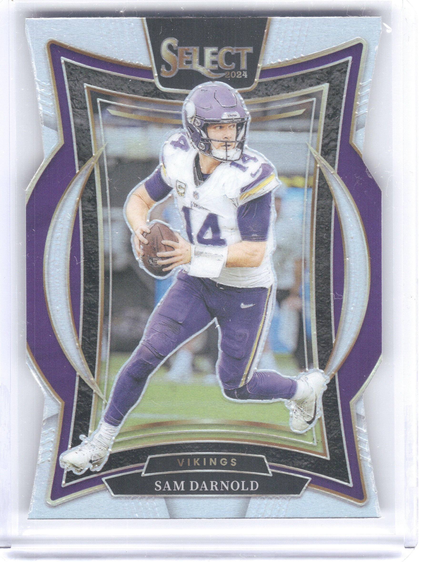 2024 Panini Select #92 Sam Darnold Silver Prizm Die Cut Minnesota Vikings