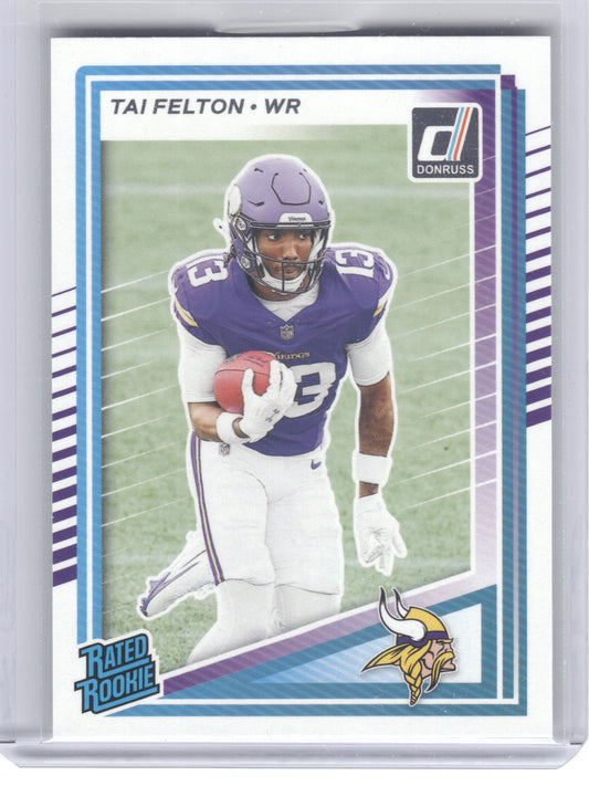 2025 Donruss #331 Tai Felton Minnesota Vikings RC