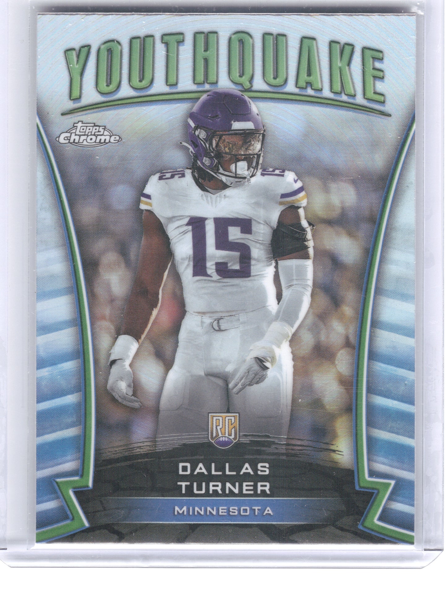 2024 Topps Chrome #Y-6 Dallas Turner Youthquake Refractor Minnesota Vikings