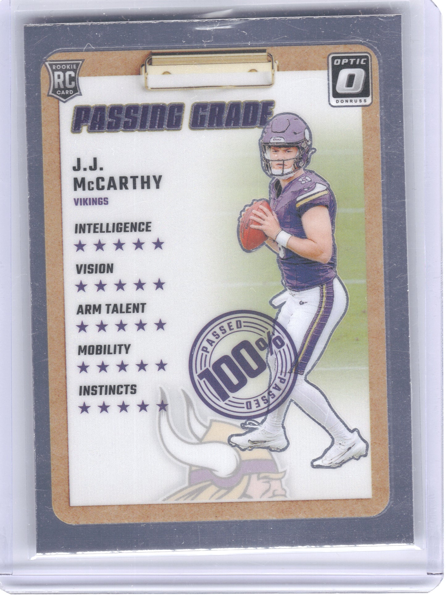 2024 Donruss Optic #6 J.J. McCarthy Minnesota Vikings