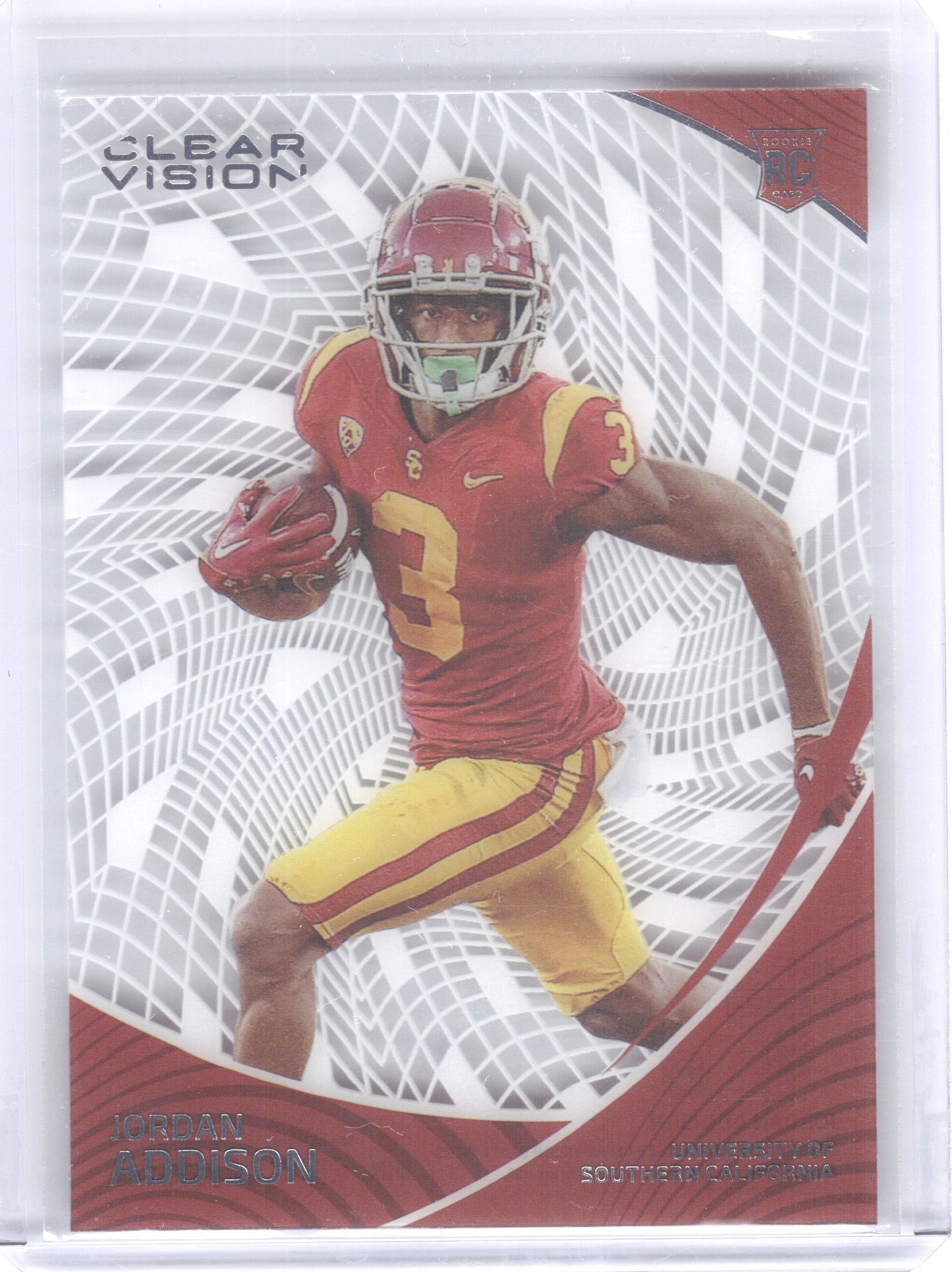 2023 Panini Chronicles Draft Picks #6 Jordan Addison Clear Vision USC Trojans