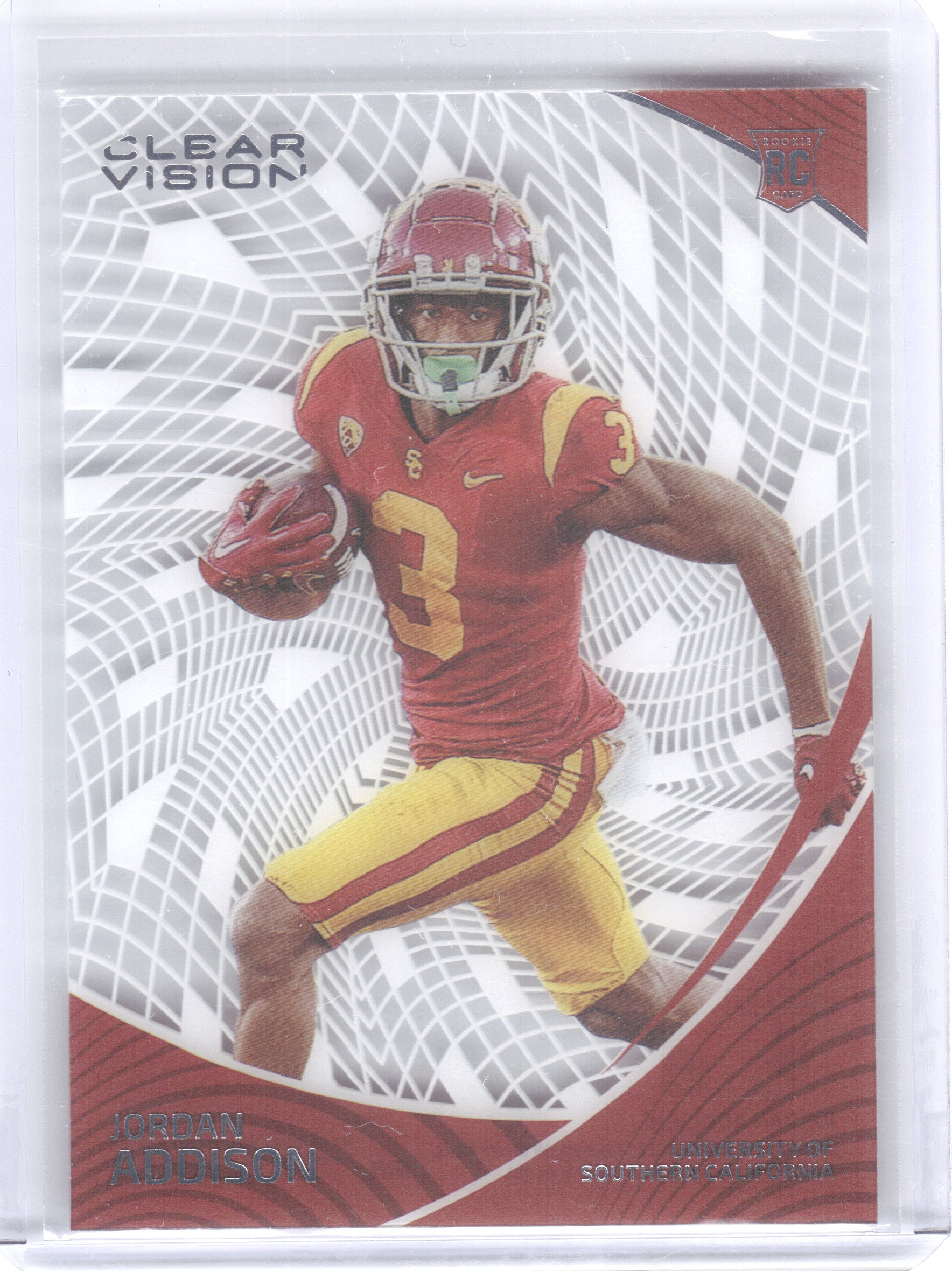 2023 Panini Chronicles Draft Picks #6 Jordan Addison Clear Vision USC Trojans