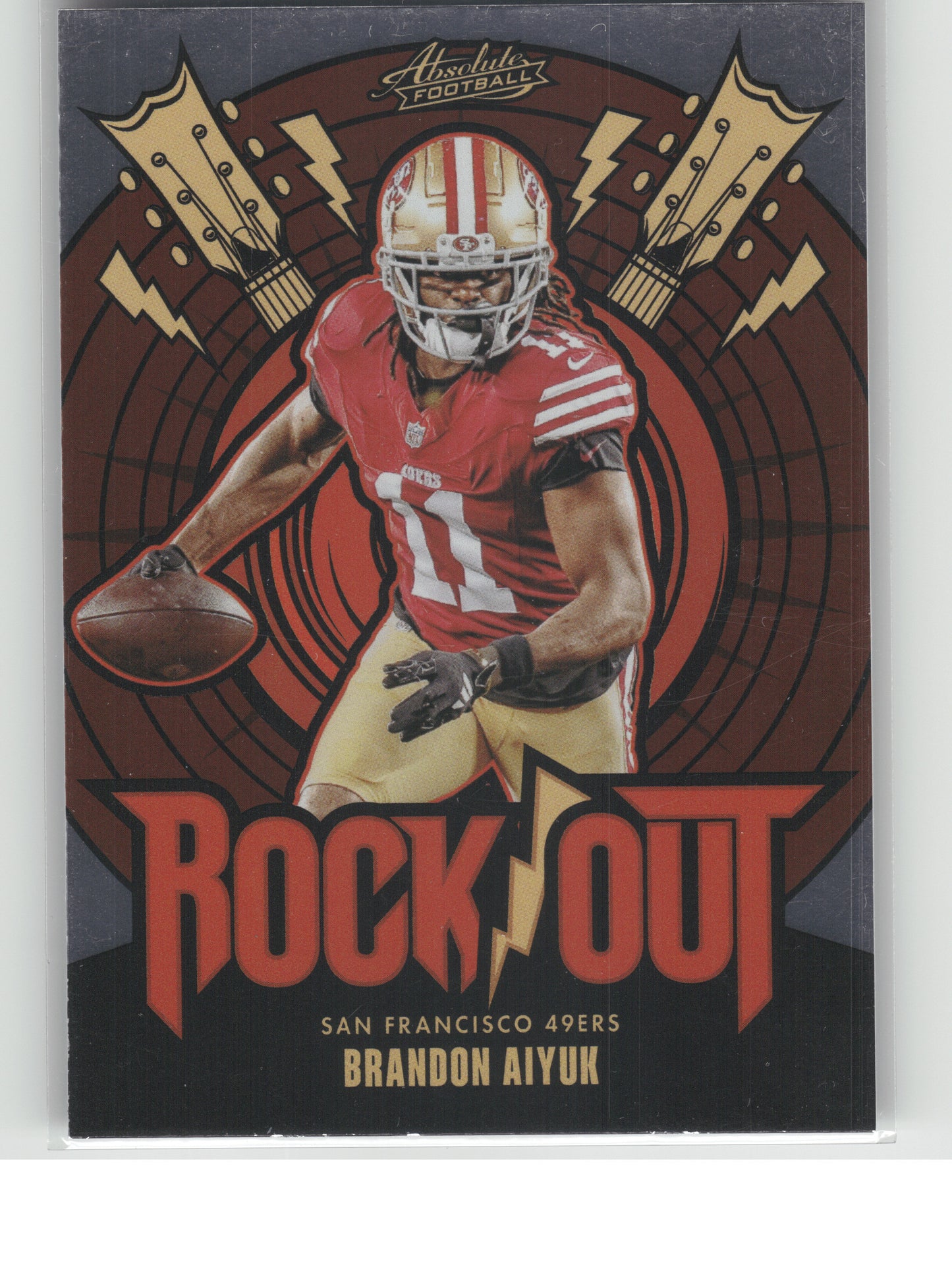 2024 Panini Absolute #RO-BAK Brandon Aiyuk Rock Out Red Spectrum #/150 San Francisco 49ers SN