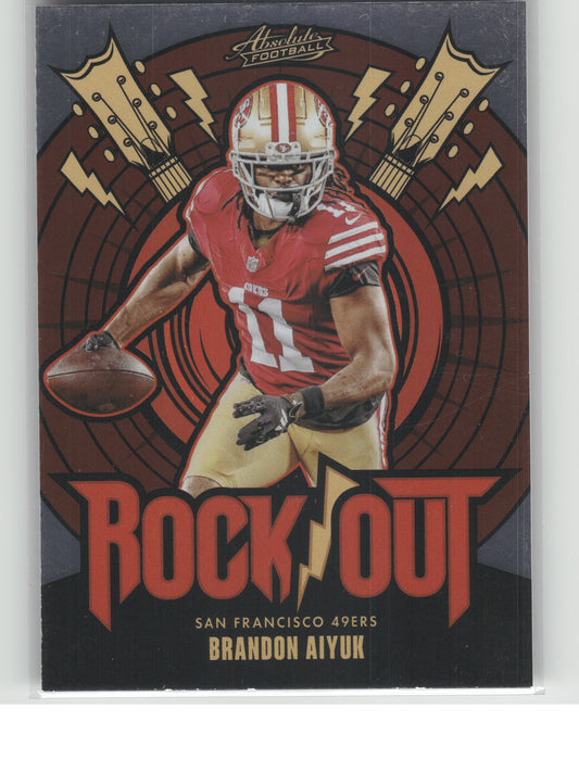 2024 Panini Absolute #RO-BAK Brandon Aiyuk Rock Out Red Spectrum #/150 San Francisco 49ers SN