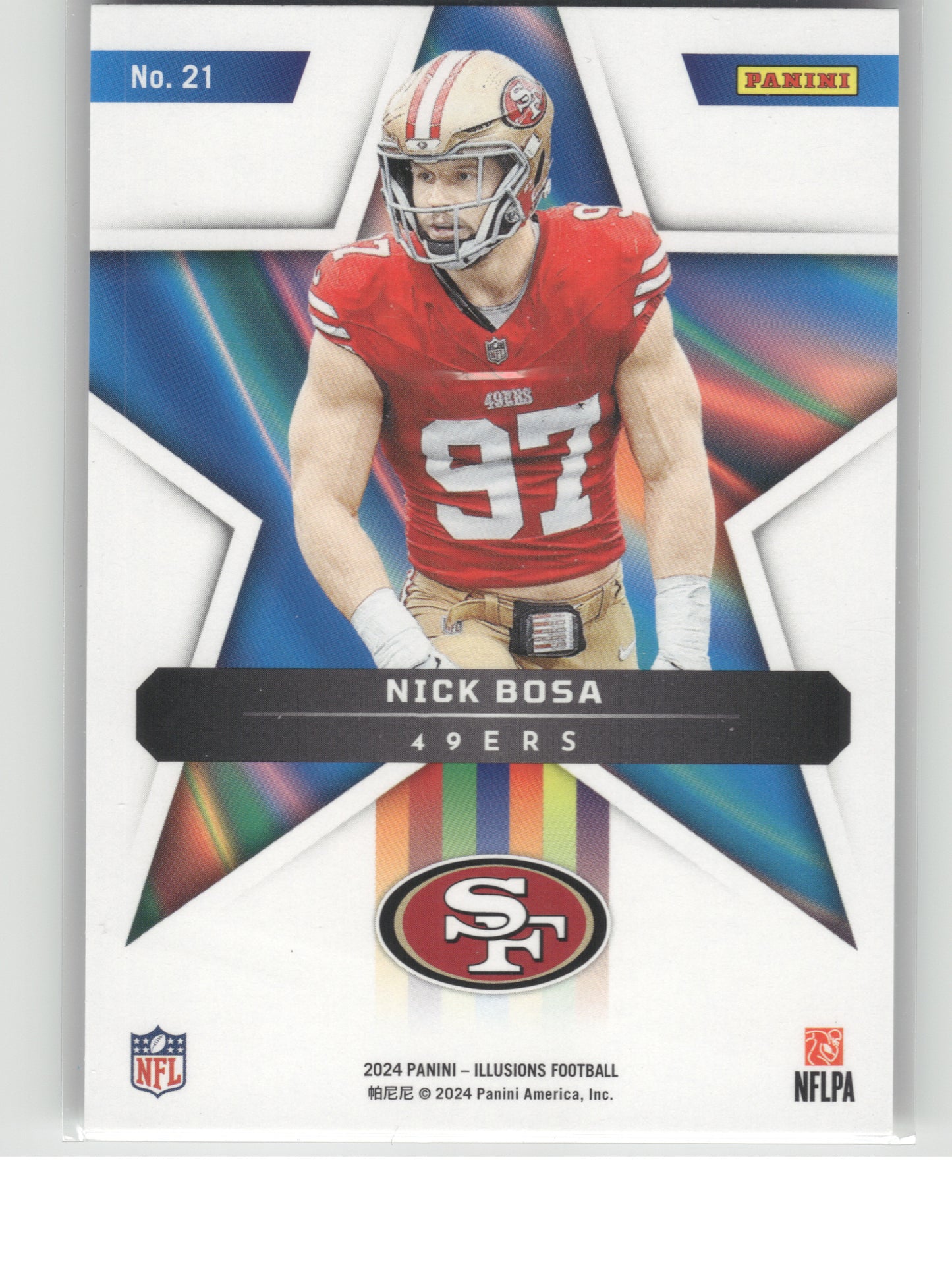 2024 Panini Illusions #21 Nick Bosa Shining Stars San Francisco 49ers