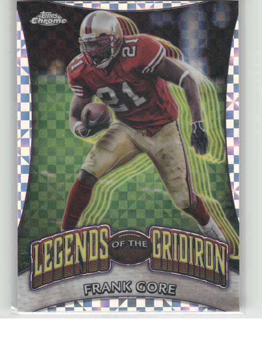 2024 Topps Chrome #LOG-23 Frank Gore Legends of the Gridiron X-Fractor San Francisco 49ers