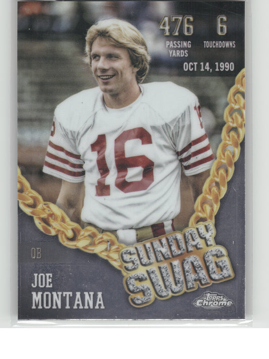 2024 Topps Chrome #SS-5 Joe Montana Sunday Swag San Francisco 49ers