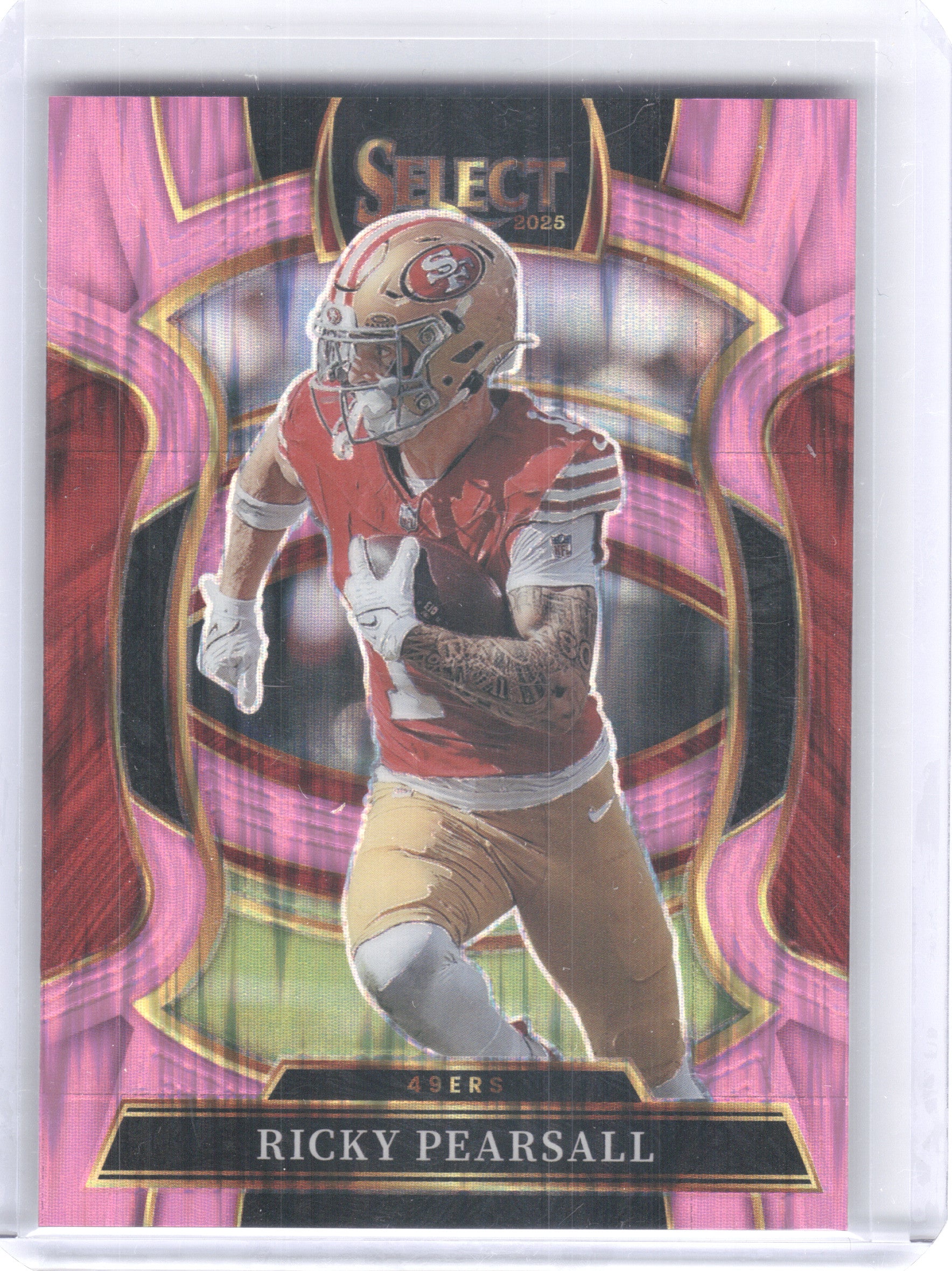 2025 Panini Select #16 Ricky Pearsall Pink Prizm Shock San Francisco 49ers