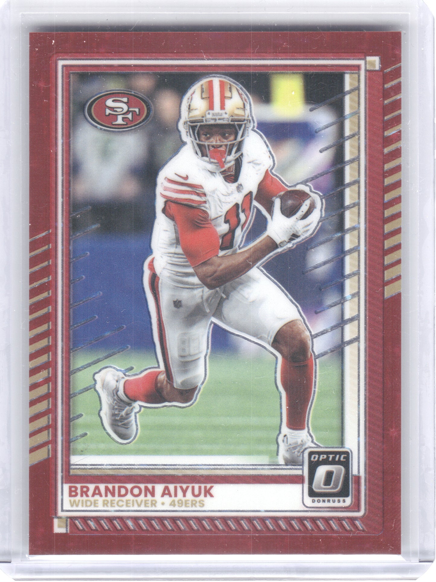 2025 Donruss Optic #168 Brandon Aiyuk Red Stars San Francisco 49ers