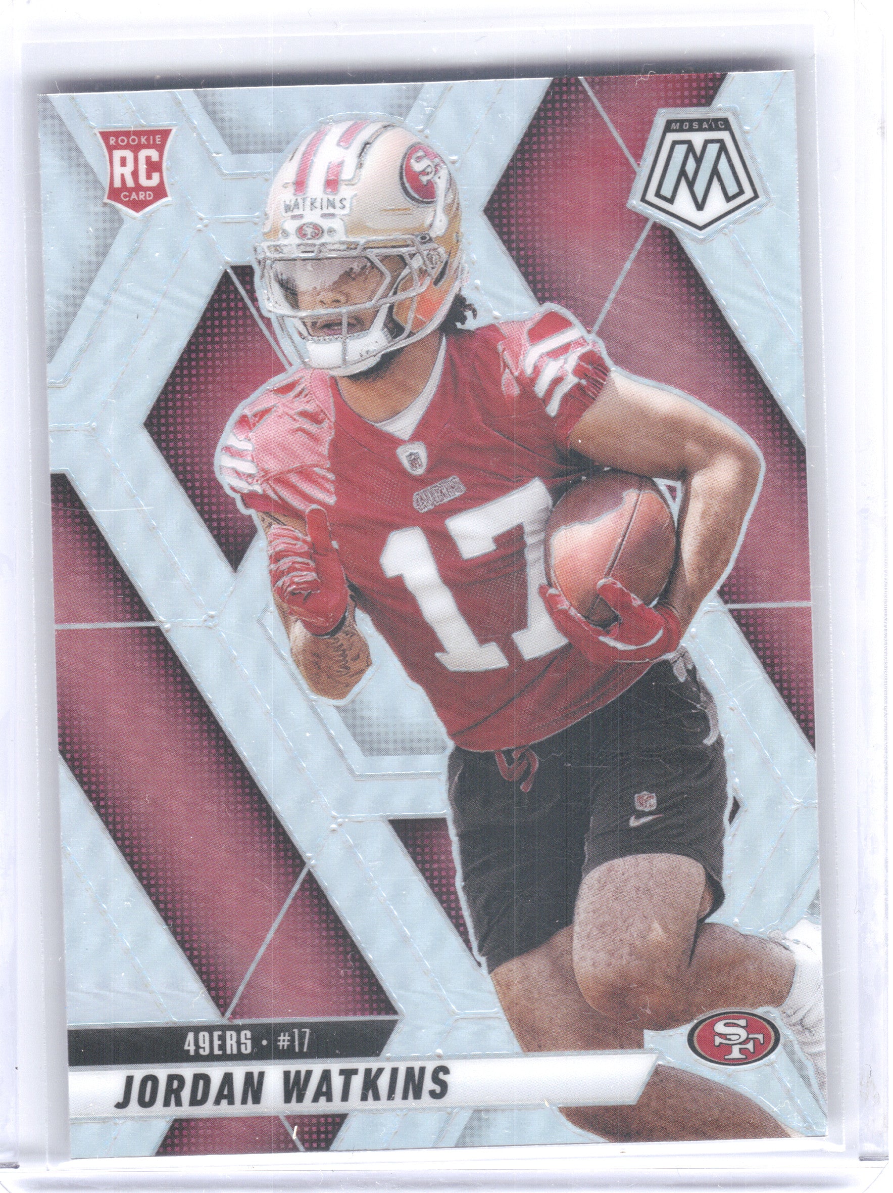 2025 Panini Mosaic #359 Jordan Watkins Silver San Francisco 49ers RC