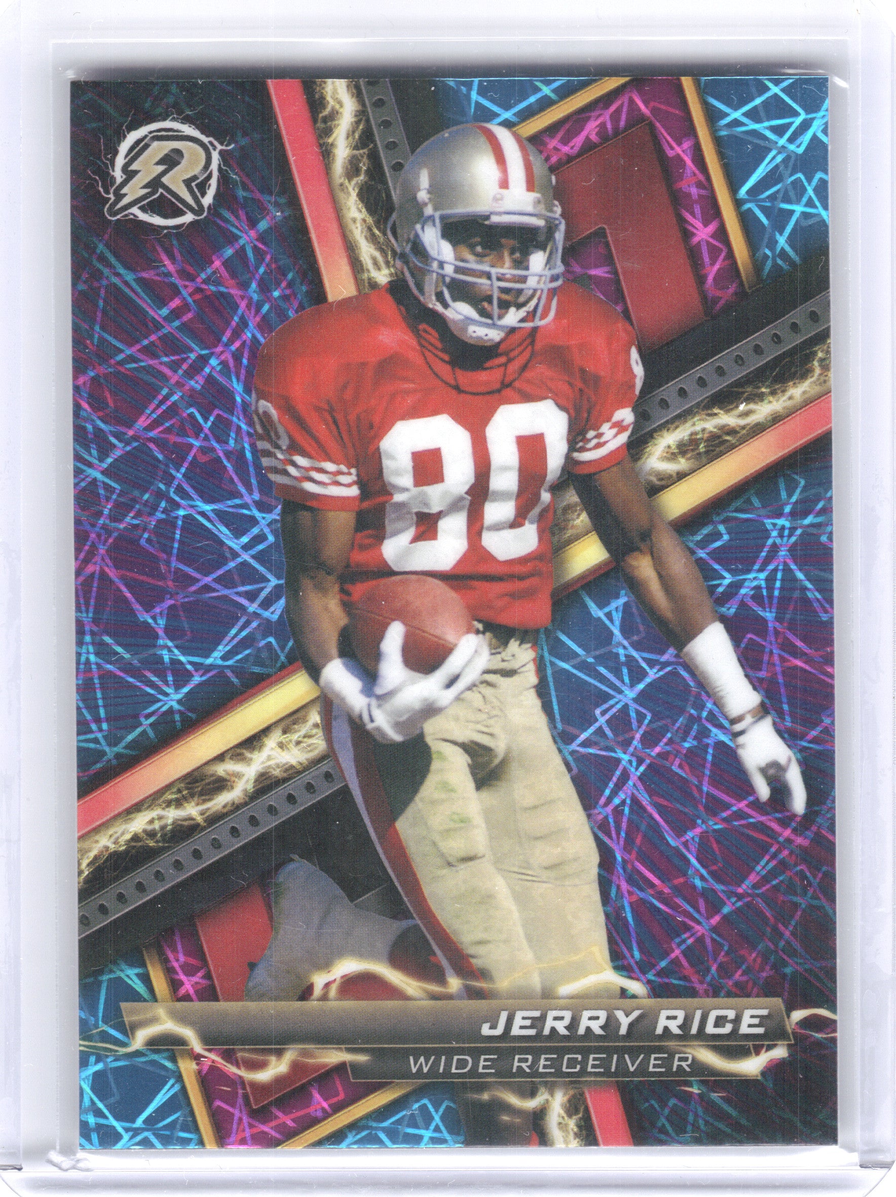 2023 Topps Composite #63 Jerry Rice Resurgence Sky Blue and Pink Shock San Francisco 49ers
