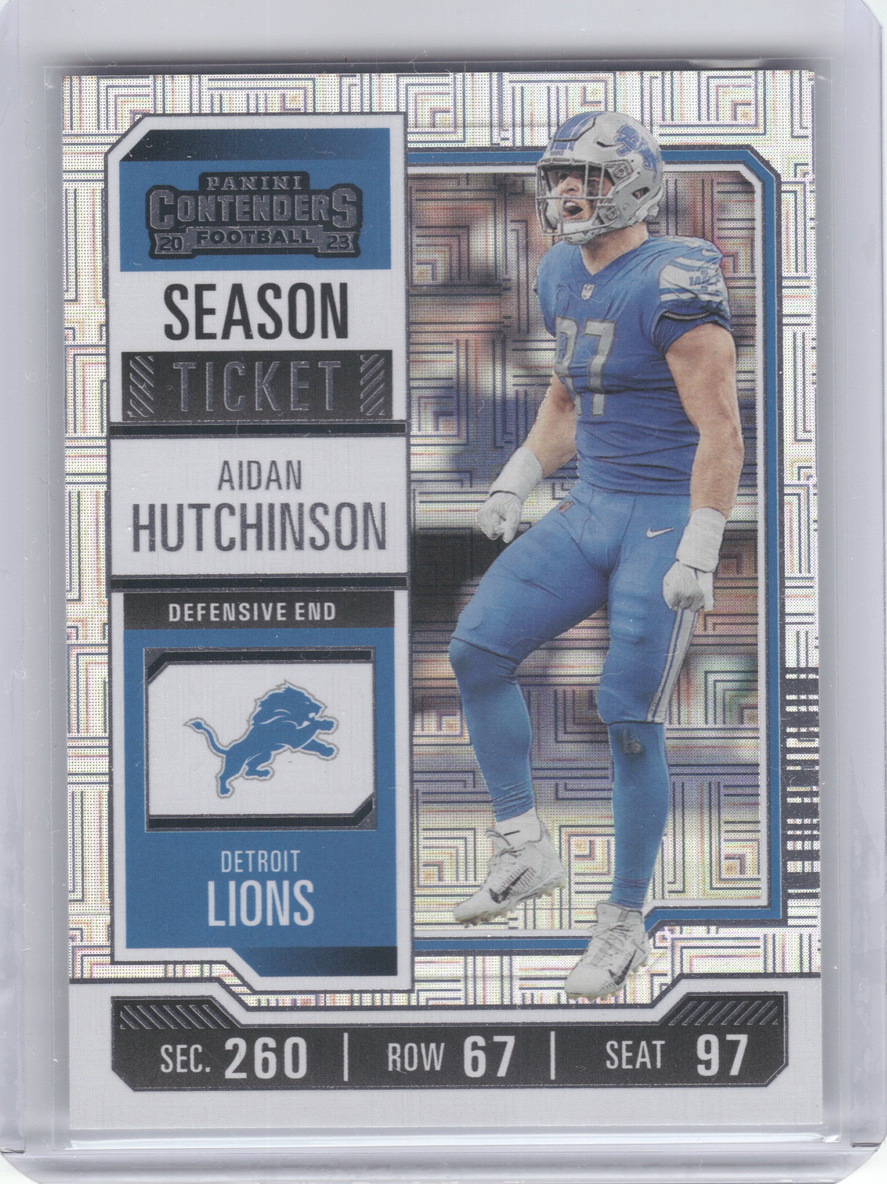 2023 Panini Contenders #33 Aidan Hutchinson Mojo Detroit Lions