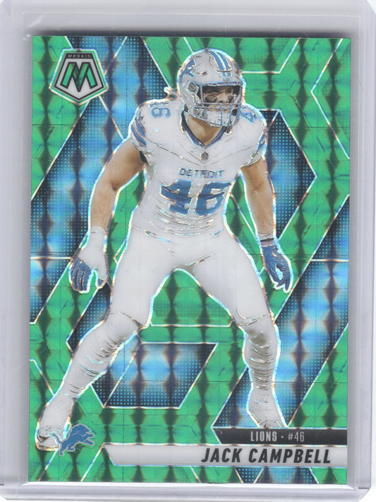 2025 Panini Mosaic #147 Jack Campbell Mosaic Green Detroit Lions