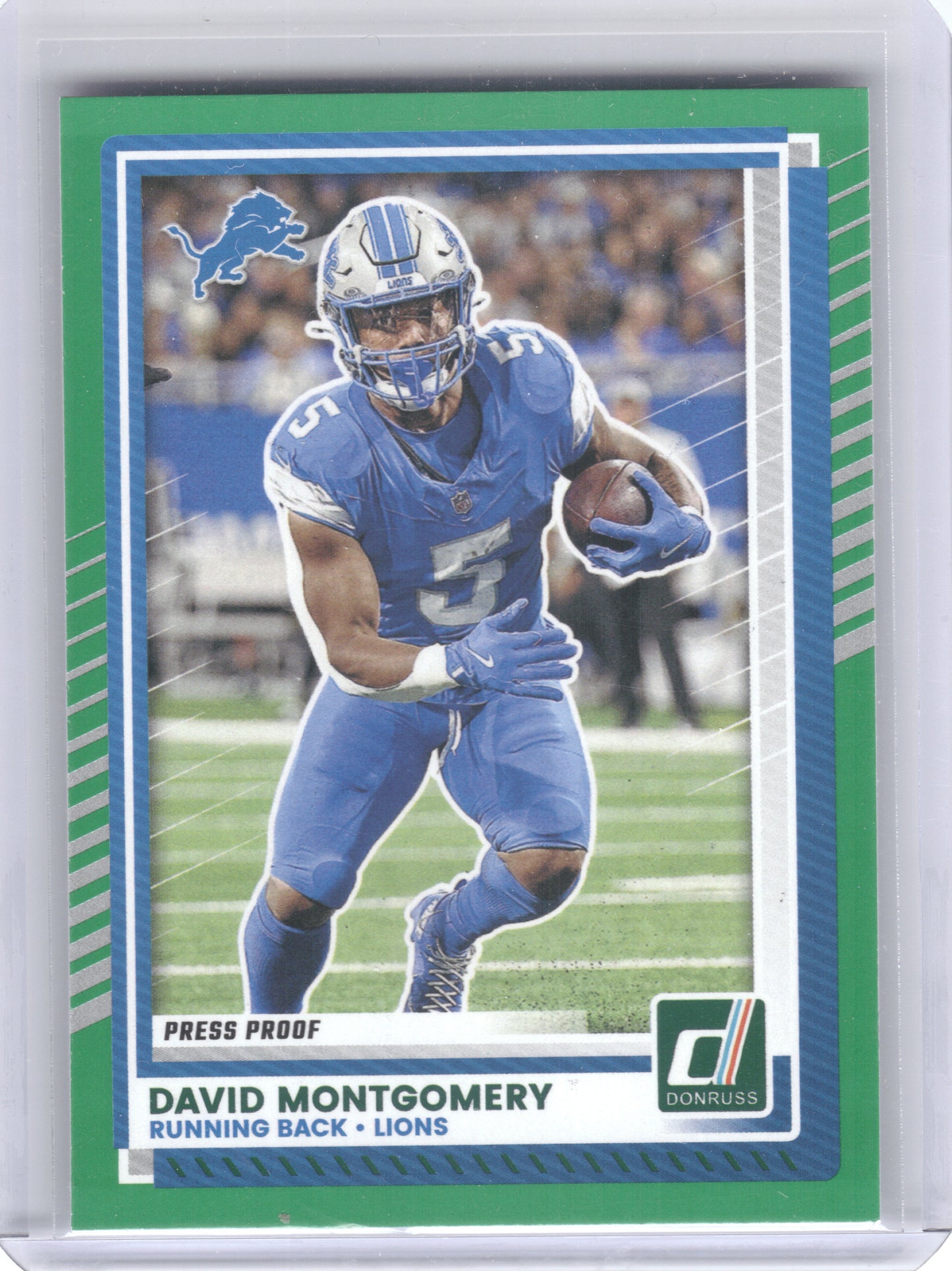 2025 Donruss #159 David Montgomery Press Proofs Green Detroit Lions