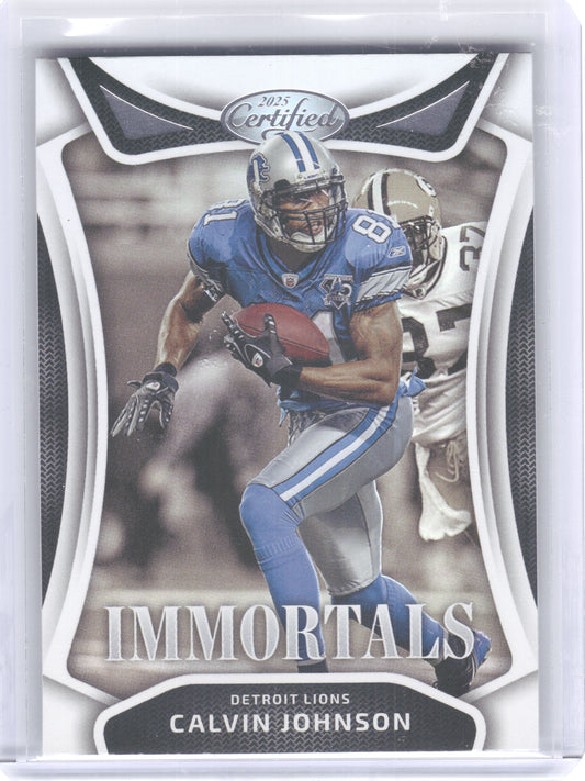 2025 Panini Certified #IM-CJN Calvin Johnson Immortals Detroit Lions