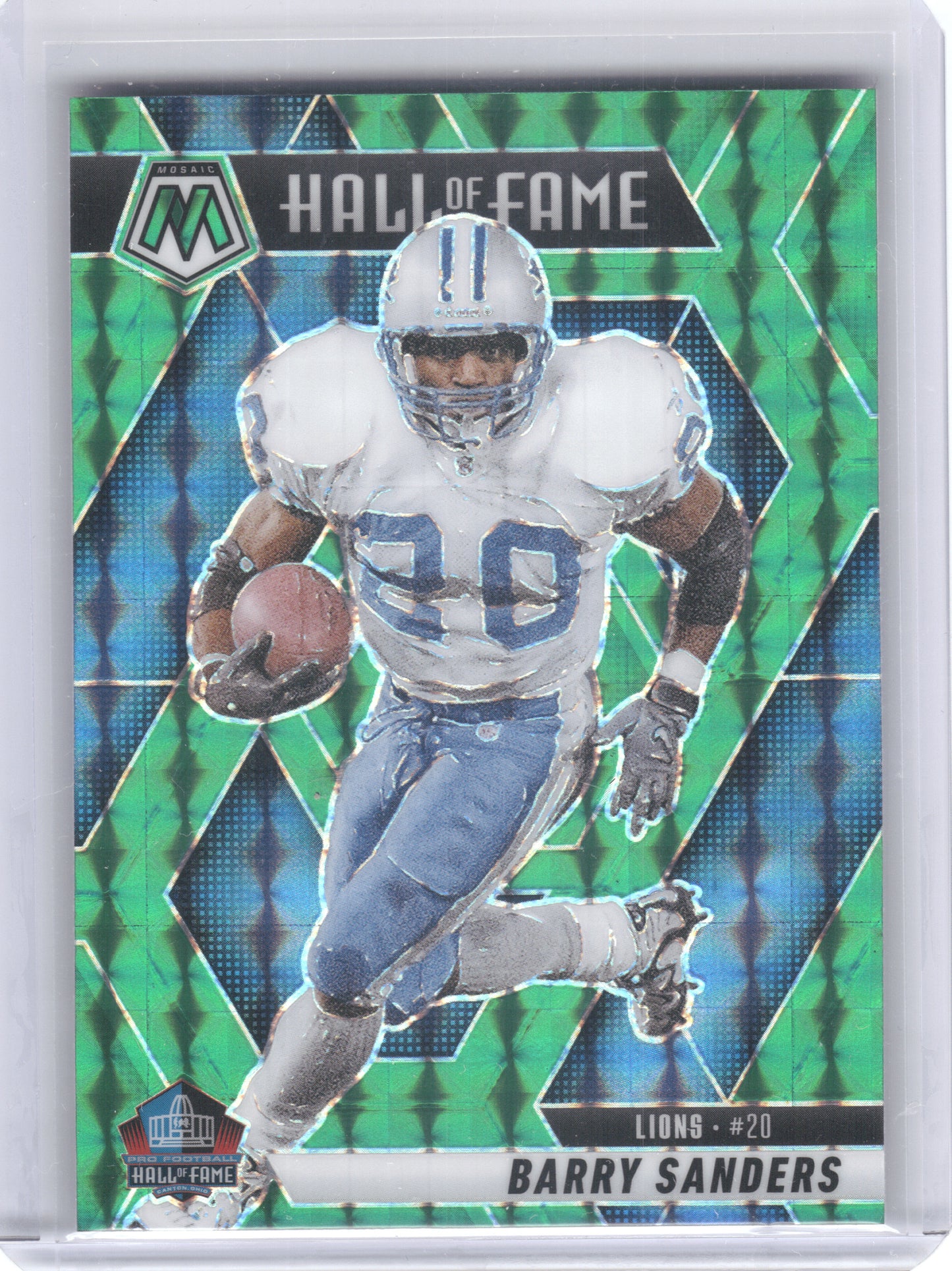 2025 Panini Mosaic #291 Barry Sanders Mosaic Green Detroit Lions