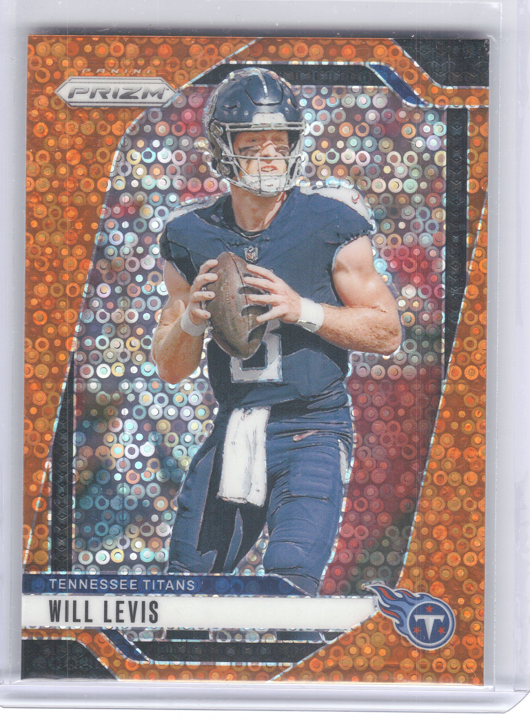 2024 Panini Prizm #277 Will Levis Orange Disco Prizm Tennessee Titans