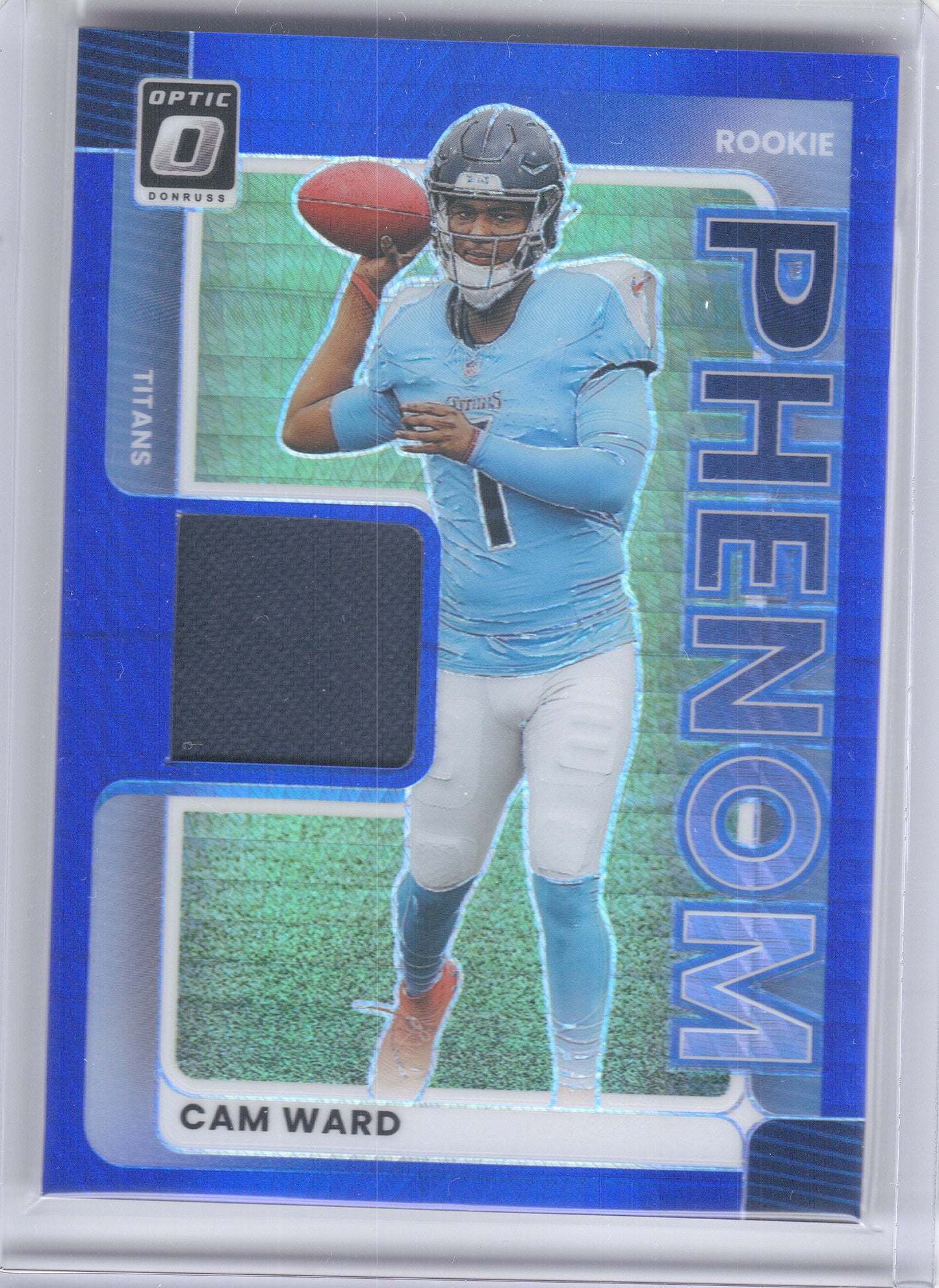 2025 Donruss Optic #RPBH-JDA Cam Ward Rookie Phenoms Blue Hyper Tennessee Titans MEM