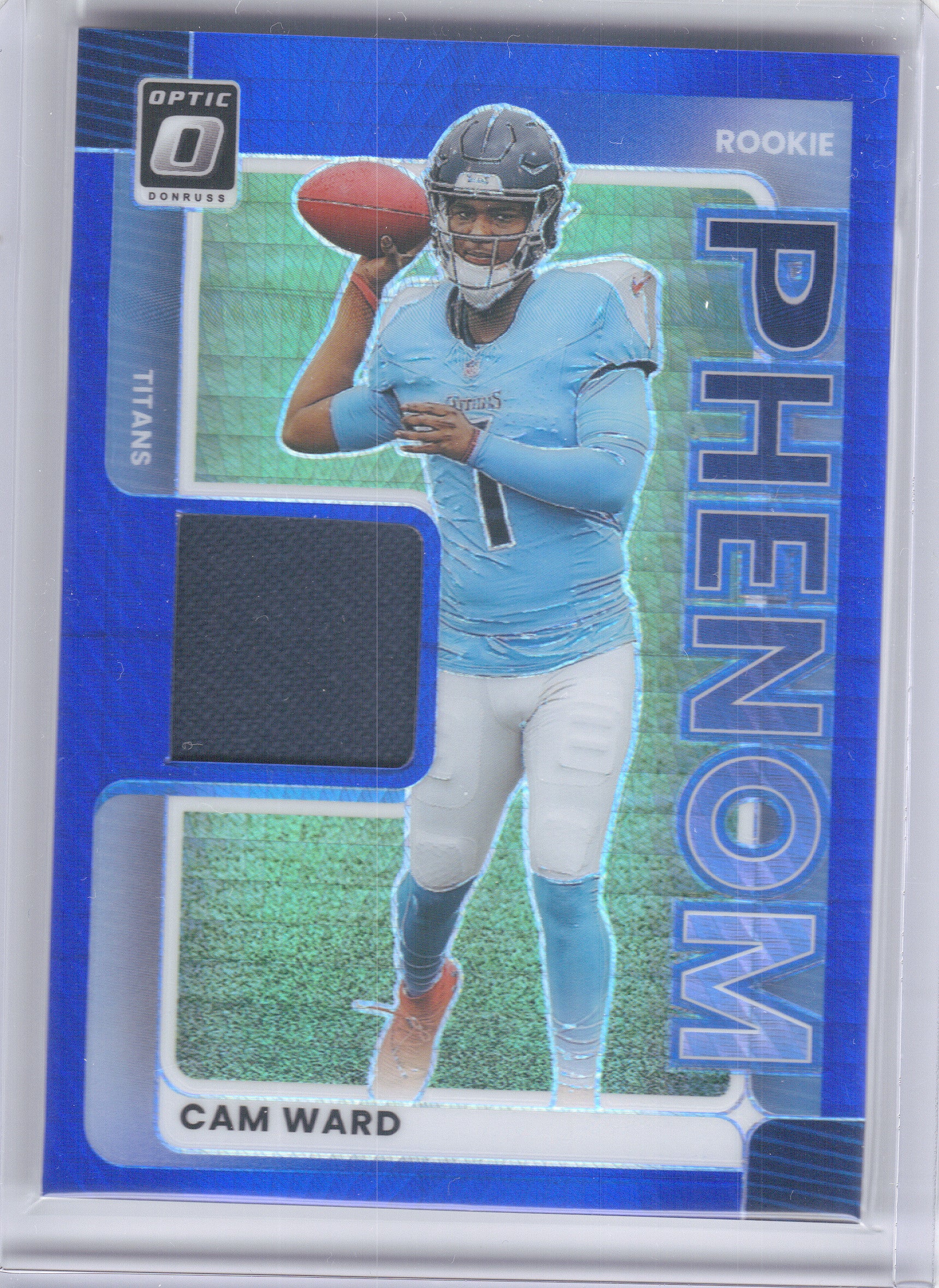 2025 Donruss Optic #RPBH-JDA Cam Ward Rookie Phenoms Blue Hyper Tennessee Titans MEM
